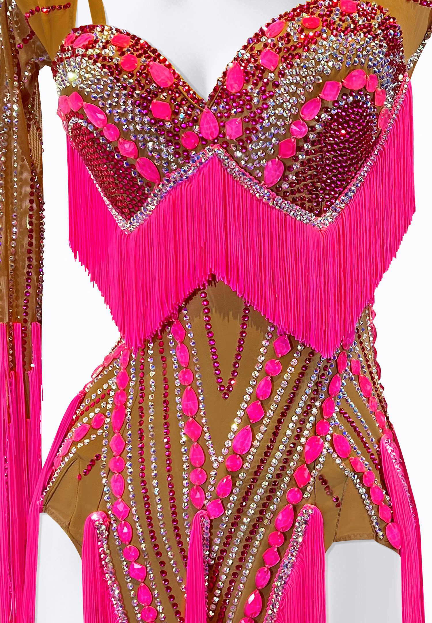 Hot Pink Latin Dress PR-L225207 Hot Pink Latin Dress PR-L225207