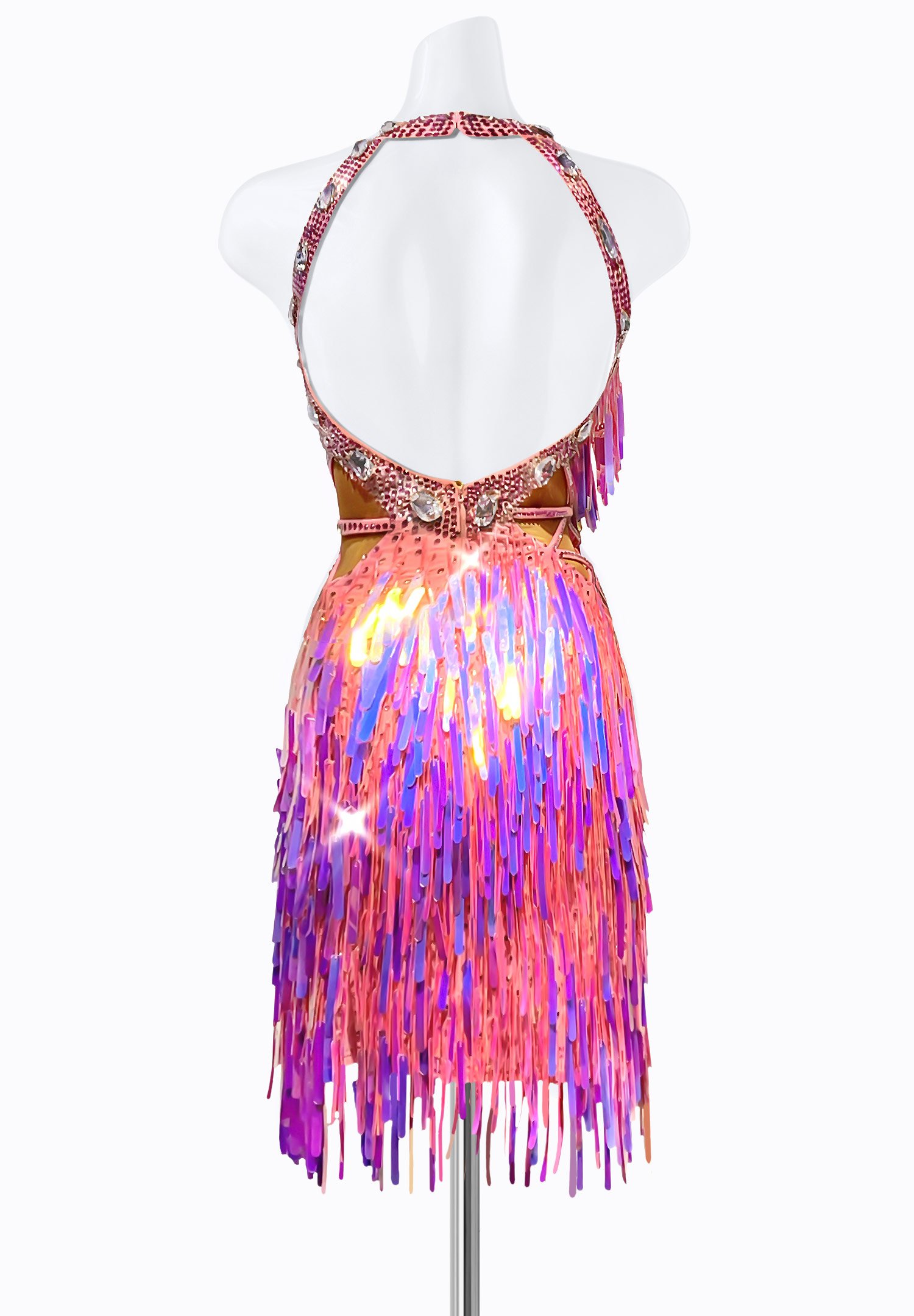 Iridescent Fringe Latin Dress PR-L215079 | International Latin