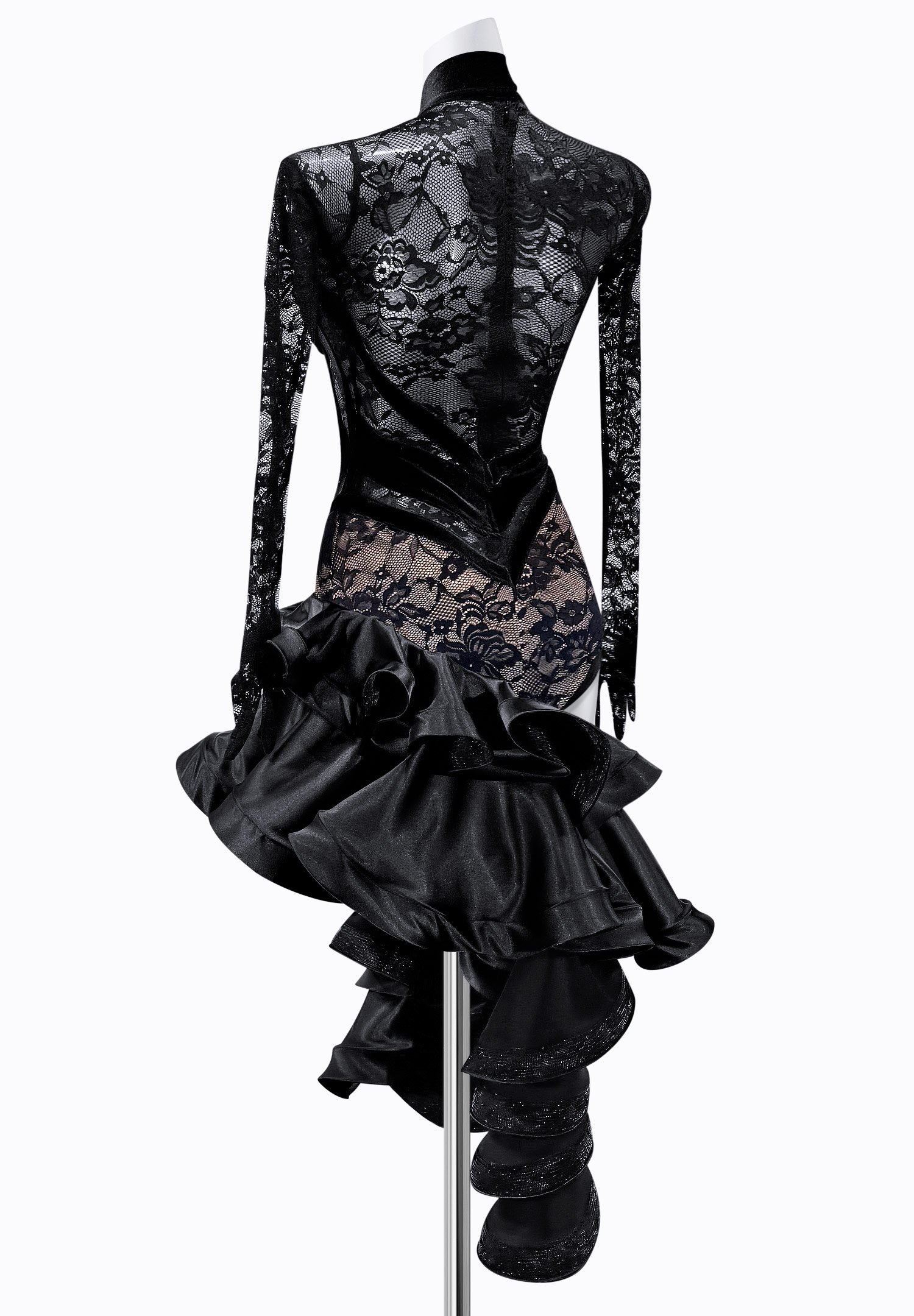 Lace Widow Latin Dress PR-L240015