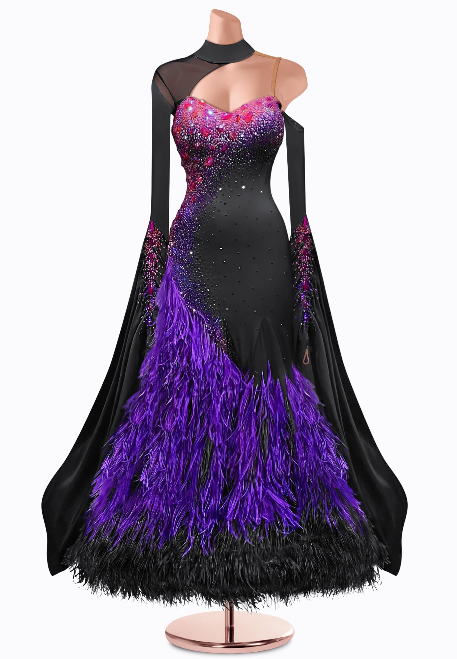 Galaxy Cascade Ballroom Gown TID-BM0757 | International Ballroom Galaxy Cascade Ballroom Gown TID-BM0757 | International Ballroom