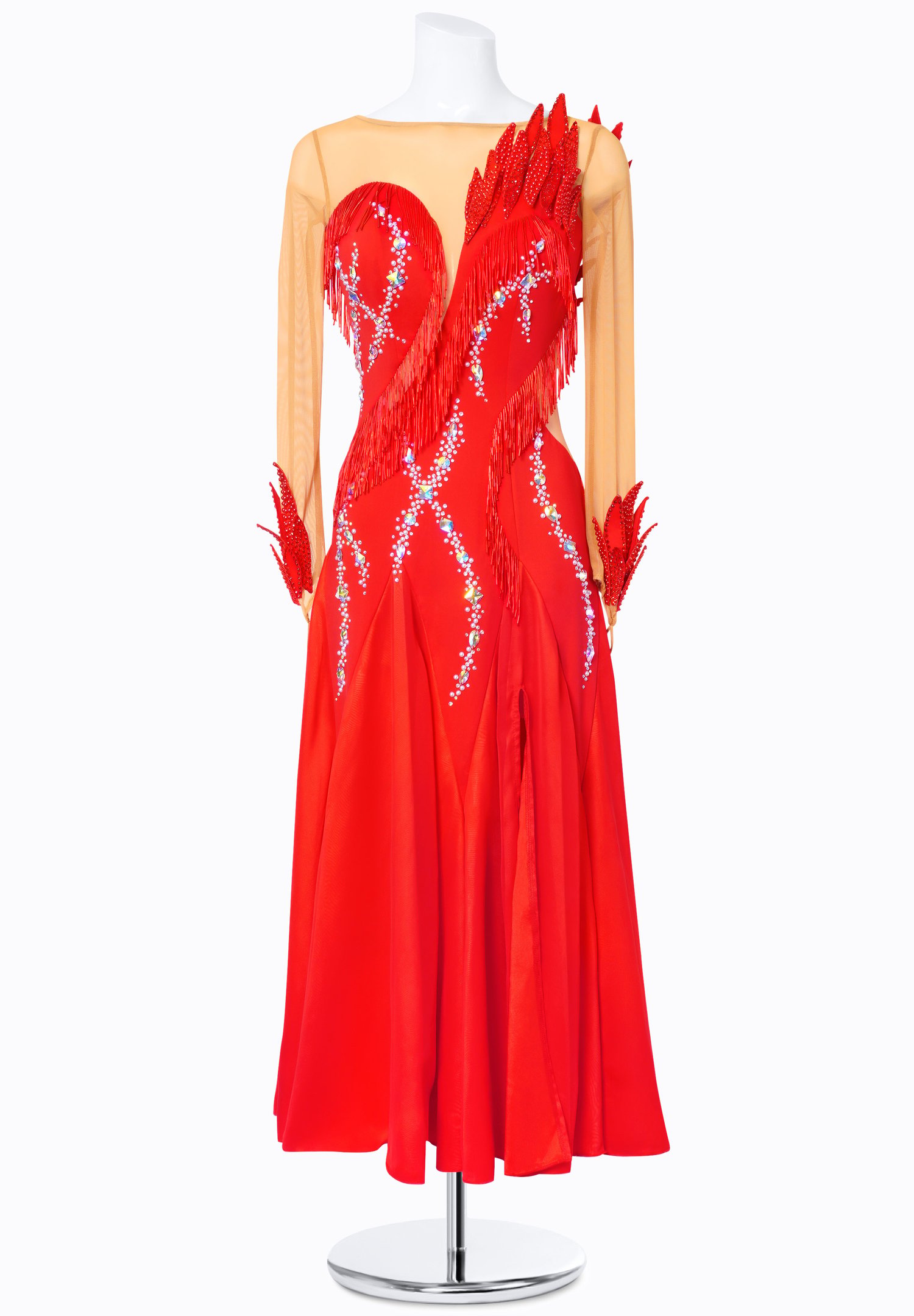 sachin and babi light blue dress Amarrra Fringed Long Sequin Prom Dress 94278 Gold / 000 main image 0