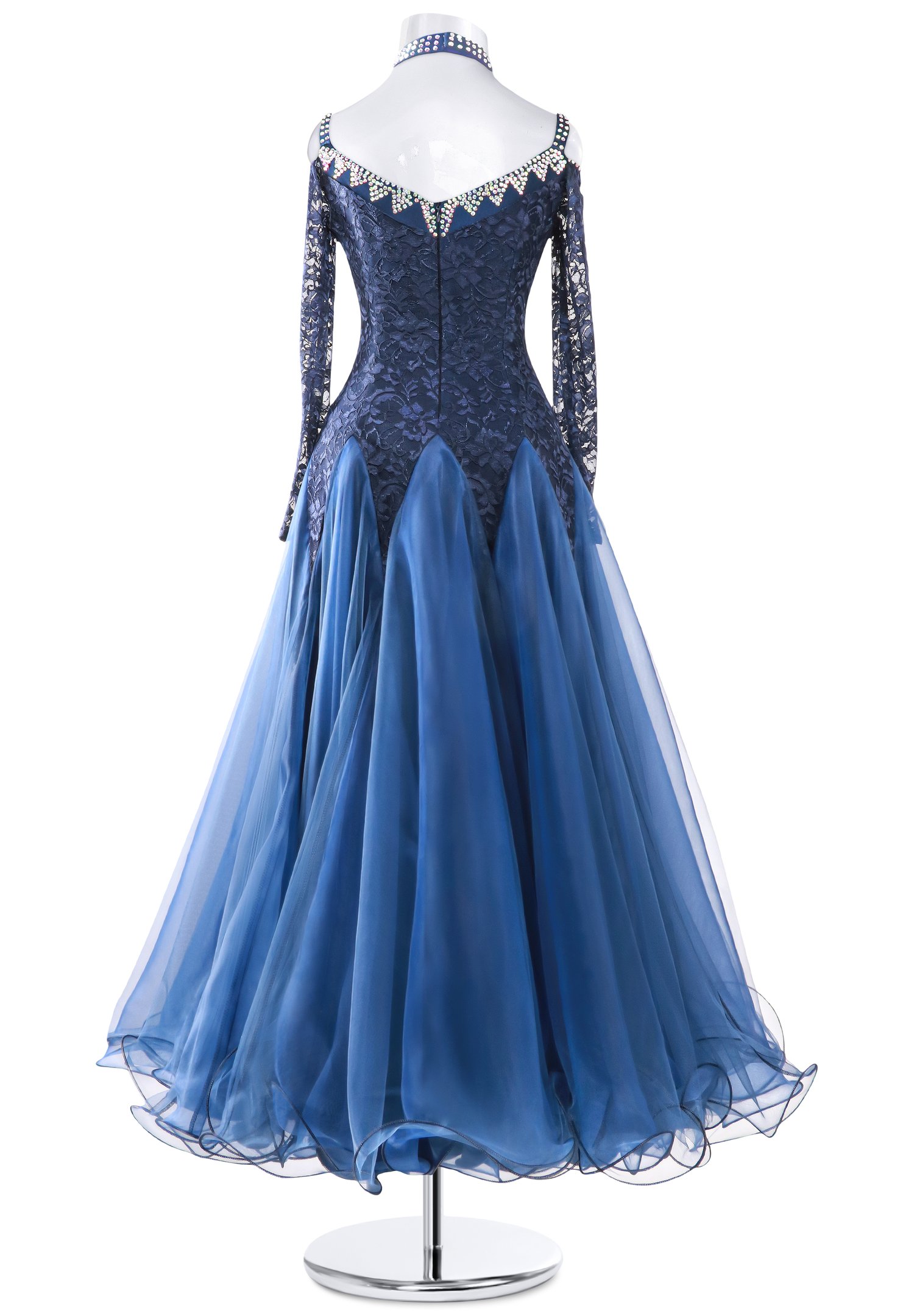 Modest Lace Bodice Formal Dance Dress MQ-B209 | International Ballroom Modest Lace Bodice Formal Dance Dress MQ-B209 | International Ballroom