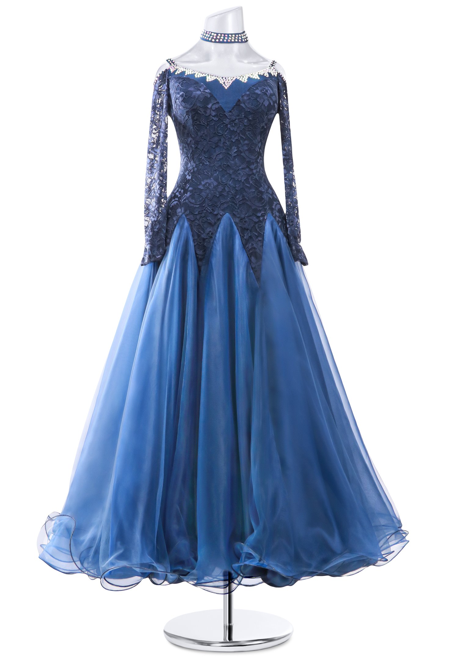 Modest Lace Bodice Formal Dance Dress MQ-B209 | International Ballroom