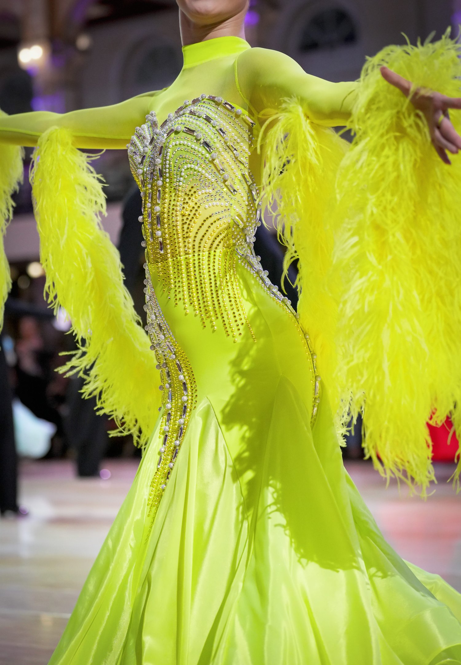 neon yellow feather dress Intense defense feather mini dress in Pale Yellow