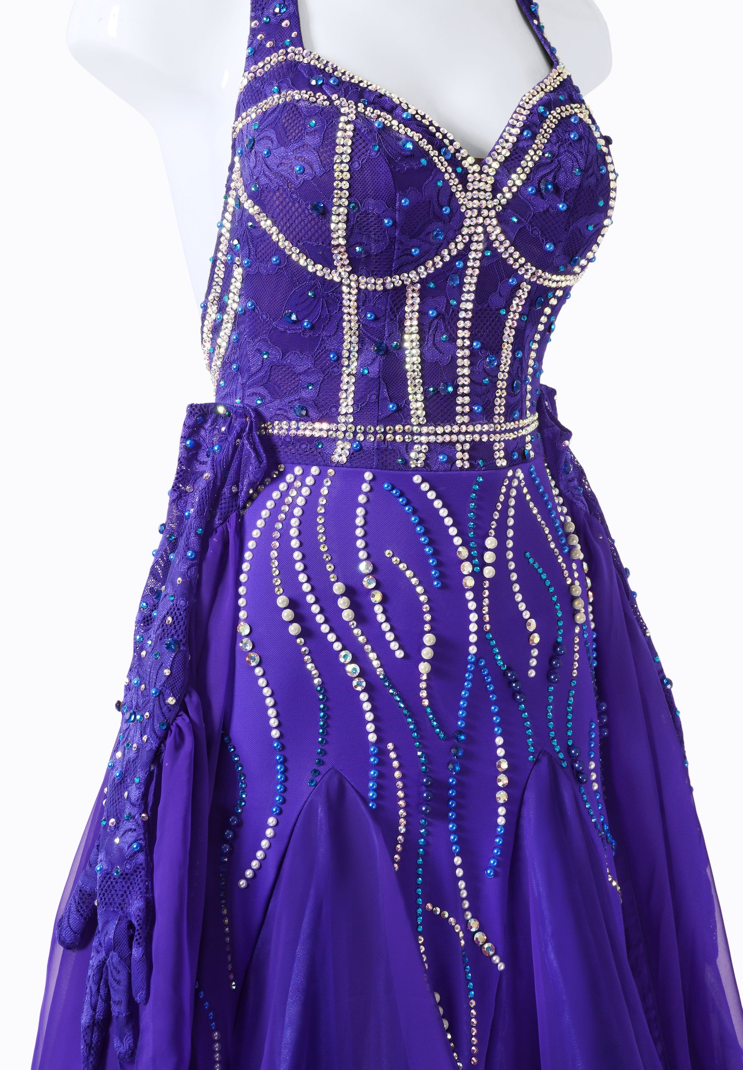 Rhinestone Corset Dance Dress MF-B0160 | International Ballroom
