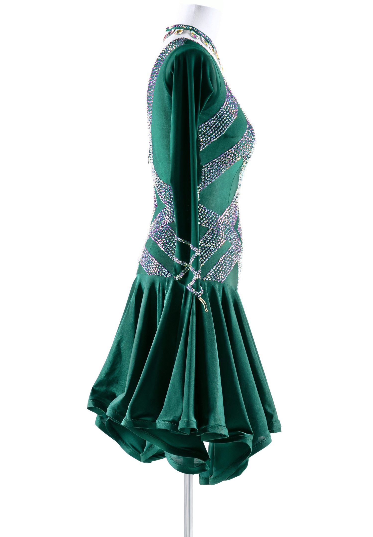 Rhinestone Labyrinth Latin Dance Dress VN-L5318 | International Latin