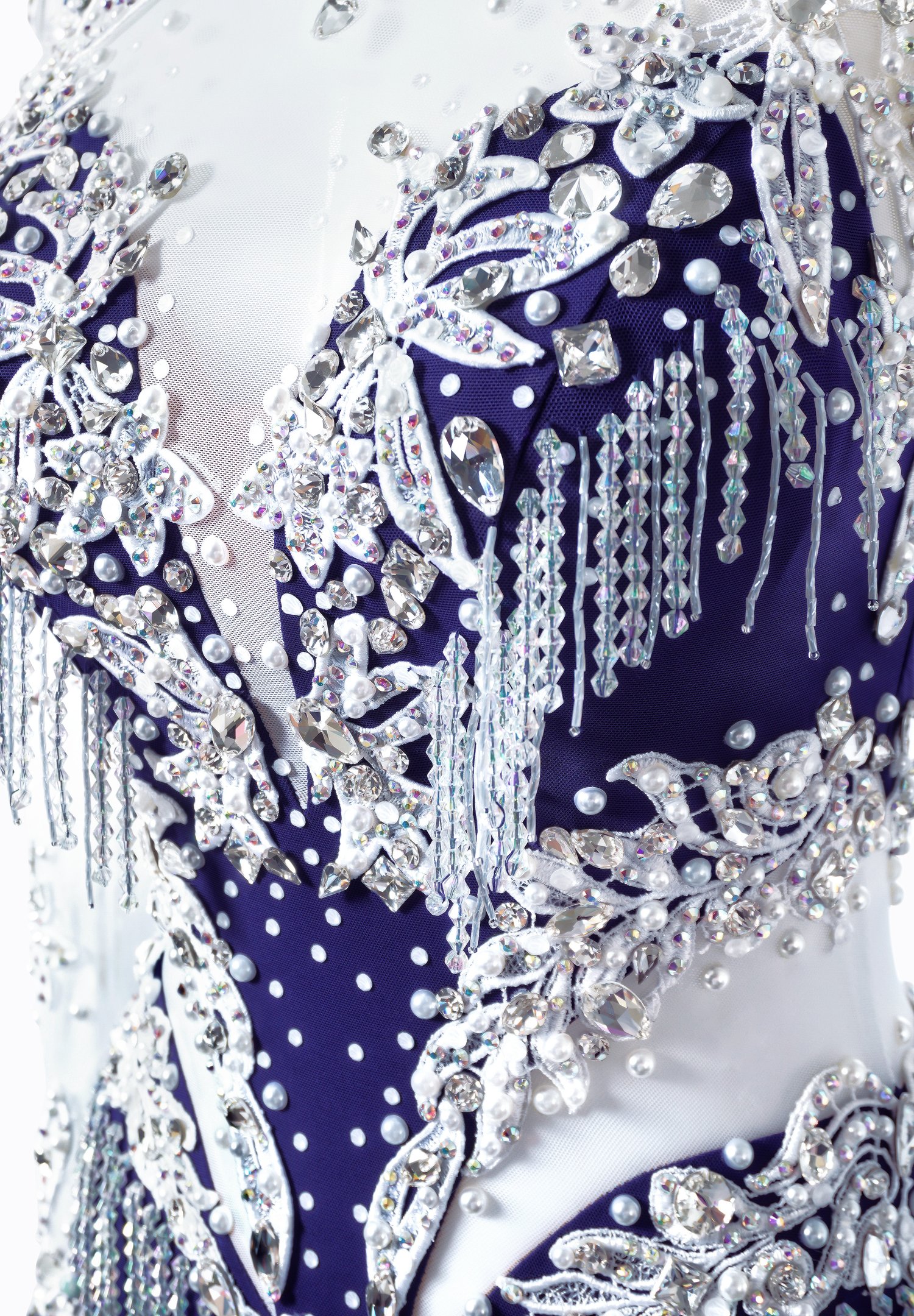 Snow Queen Crystal Embroidery Dress MF-B0059 | International Ballroom Snow Queen Crystal Embroidery Dress MF-B0059 | International Ballroom