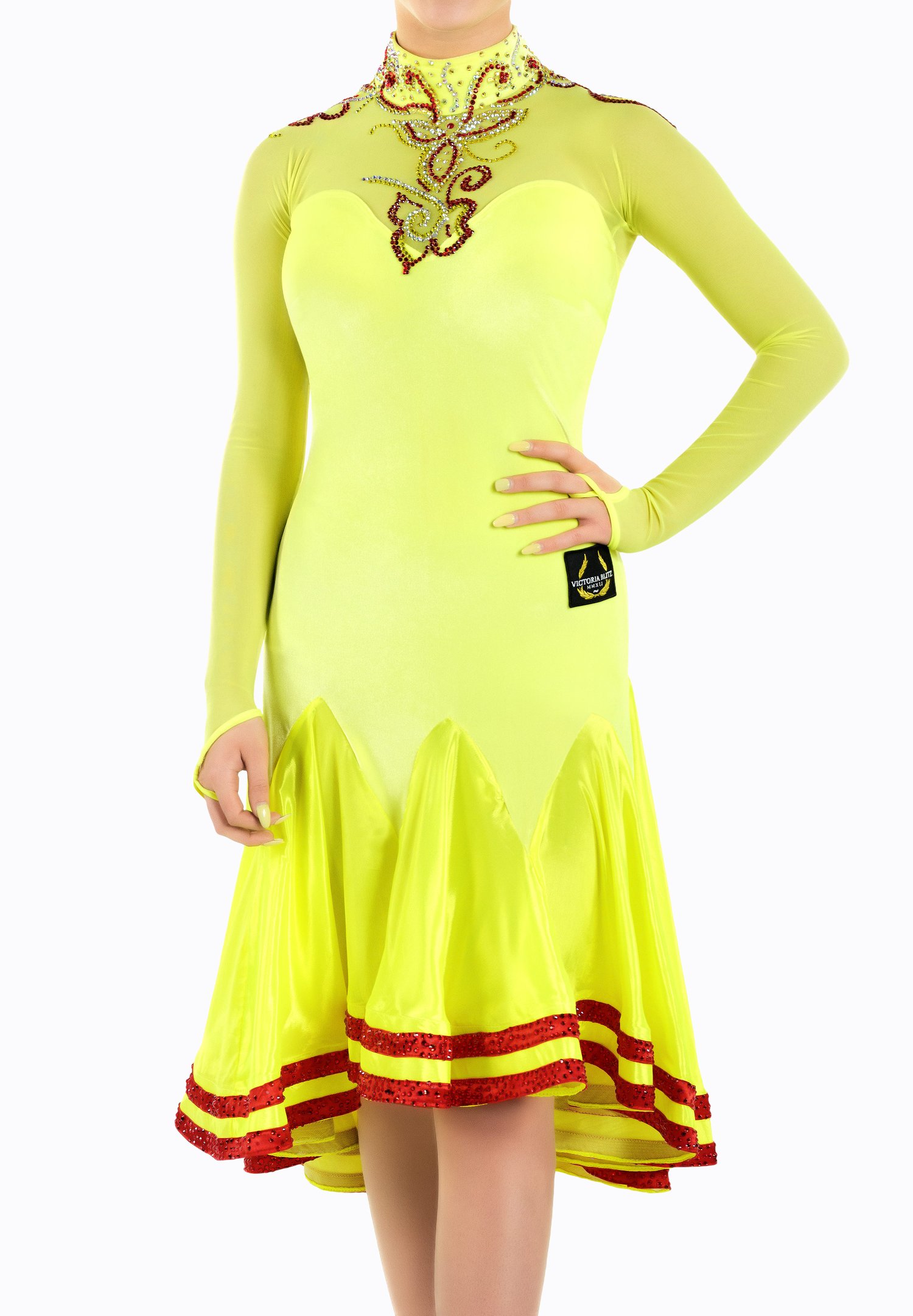 Glowing Neon Dress Gimone VB-L21022 | International Latin