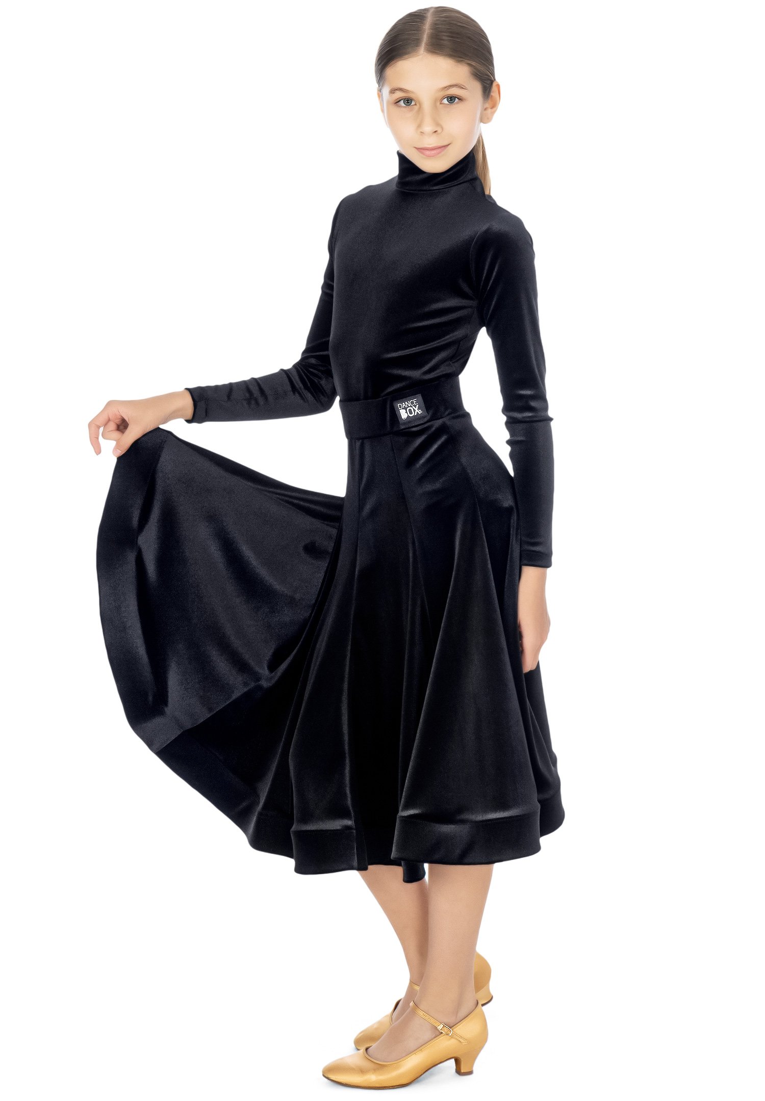 Dance Box Juvenile Lorde Velvet Ballroom Skirt G20120012