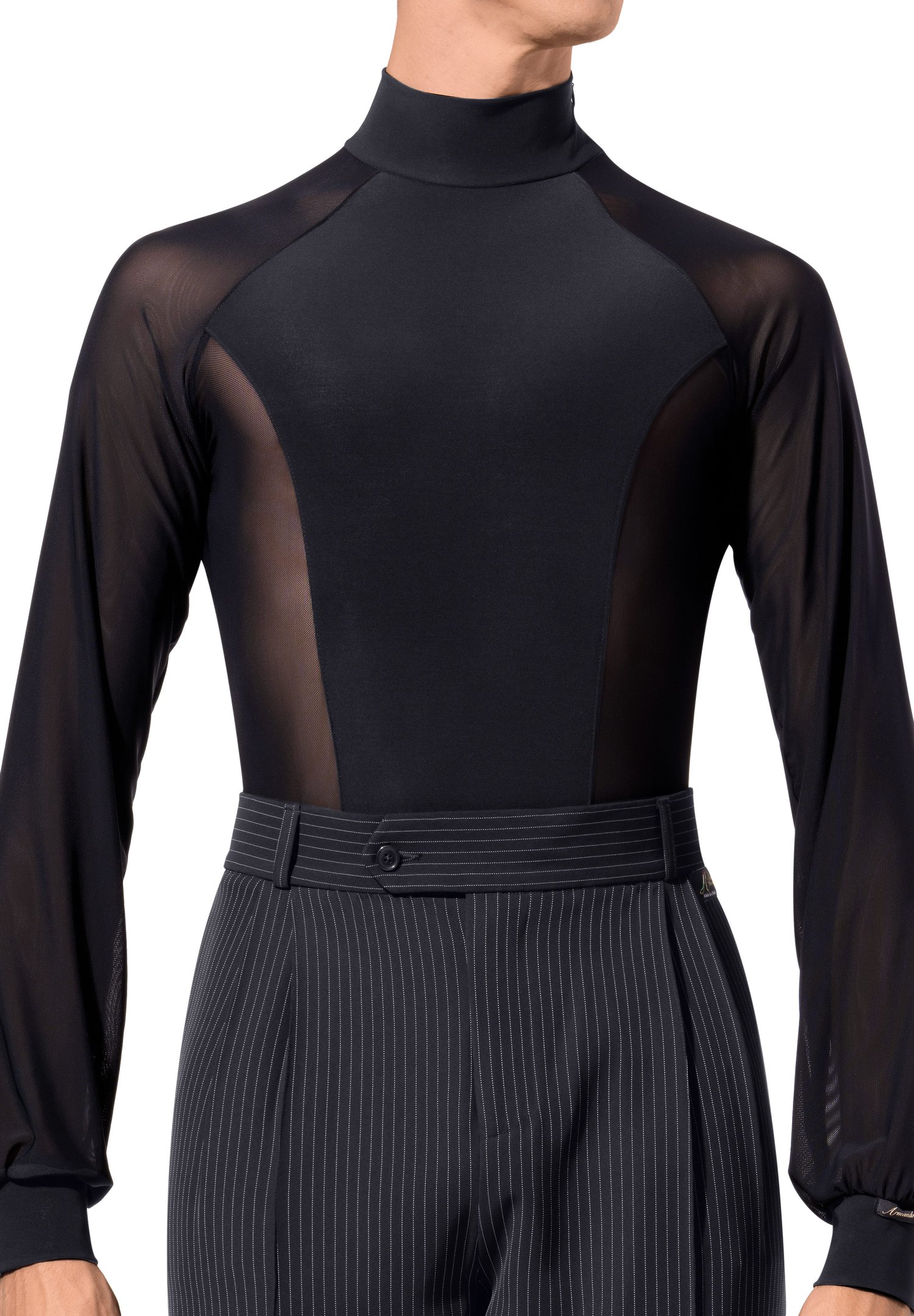 thumbnail image 2 of Hedmy Mens Glossy Long Sleeve Footed Full-body Bodysuit Opening Sheath 2 of 14