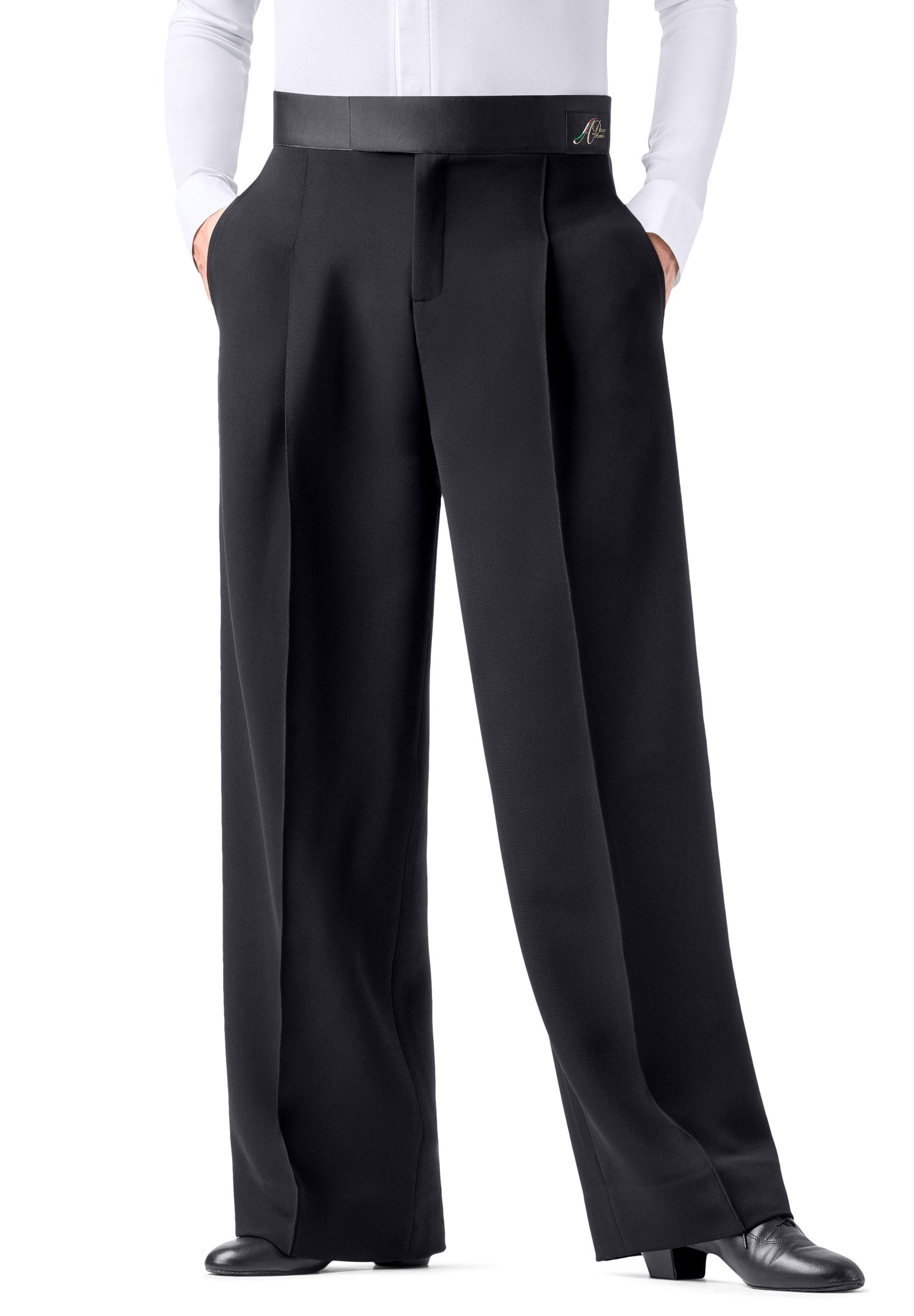 satin dress slacks Padmore Slim Fit Pants 34 / Black Mid rise Elastic waistline Straight leg Unlined Lightweight satin material Non stretch material ASOS DESIGN satin wide leg