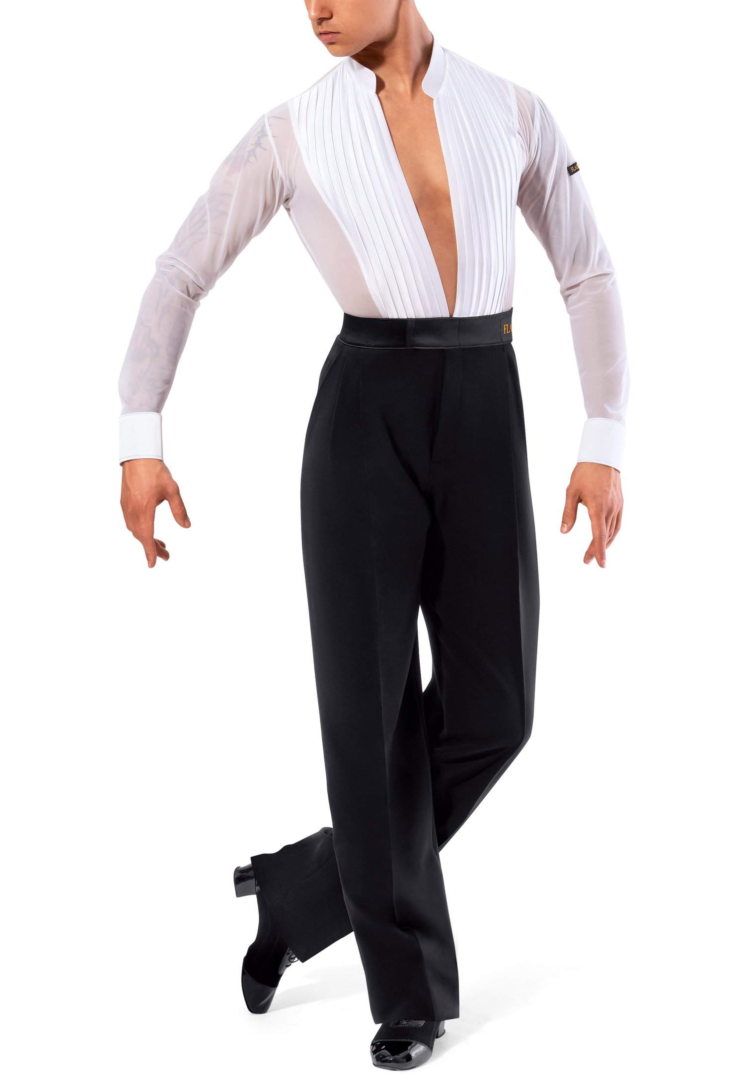 latin dress shirt Men Party Ballroom Latin Modern Tango Samba Jazz Salsa Dance Shirt Tops SZ 39-43