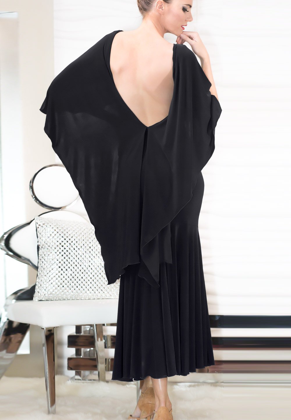 Dance America D706 - Long Cape Dress