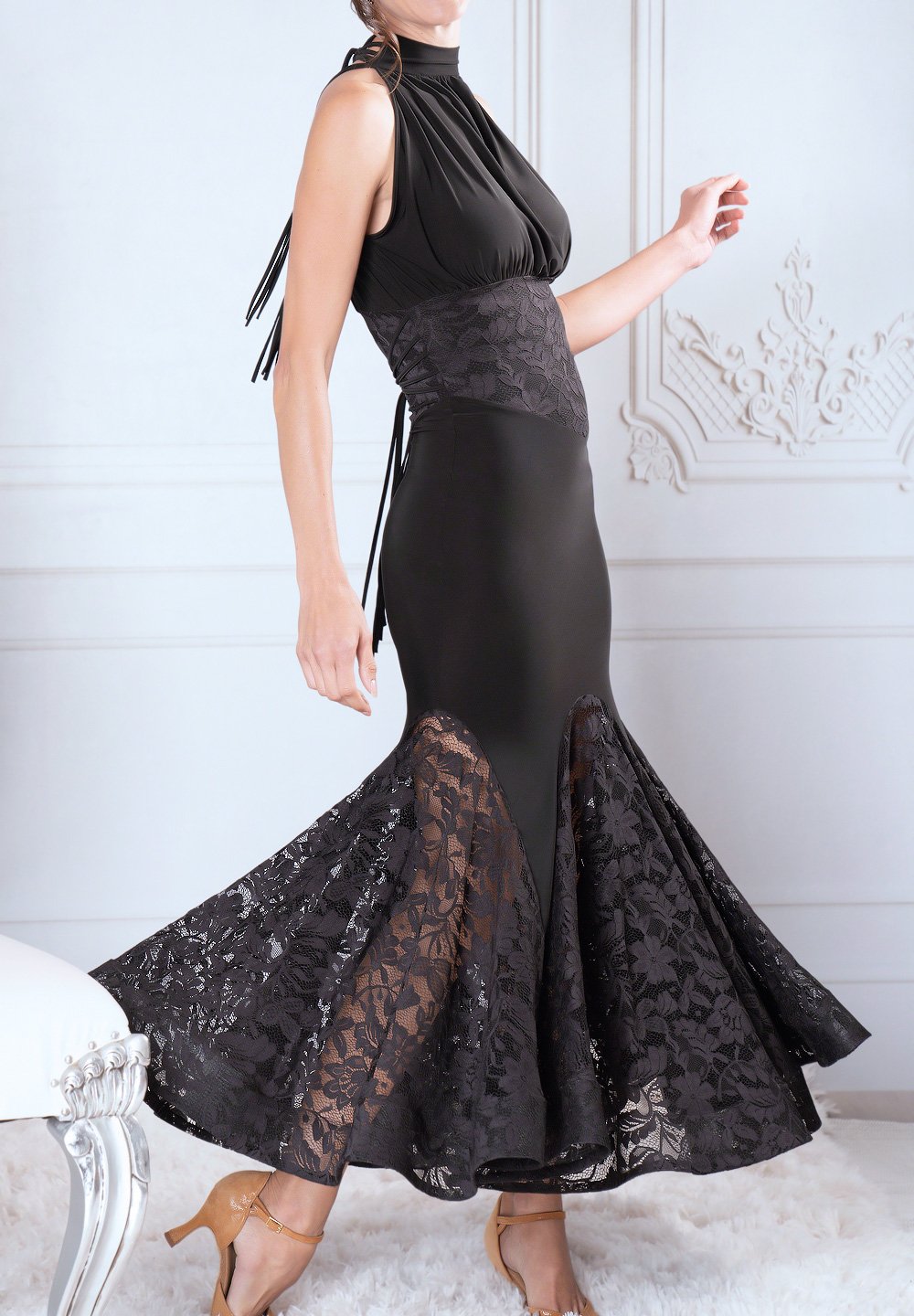 Dance America D913 - Long Reviesible Halter Corset Dress Dance America D913 - Long Reviesible Halter Corset Dress