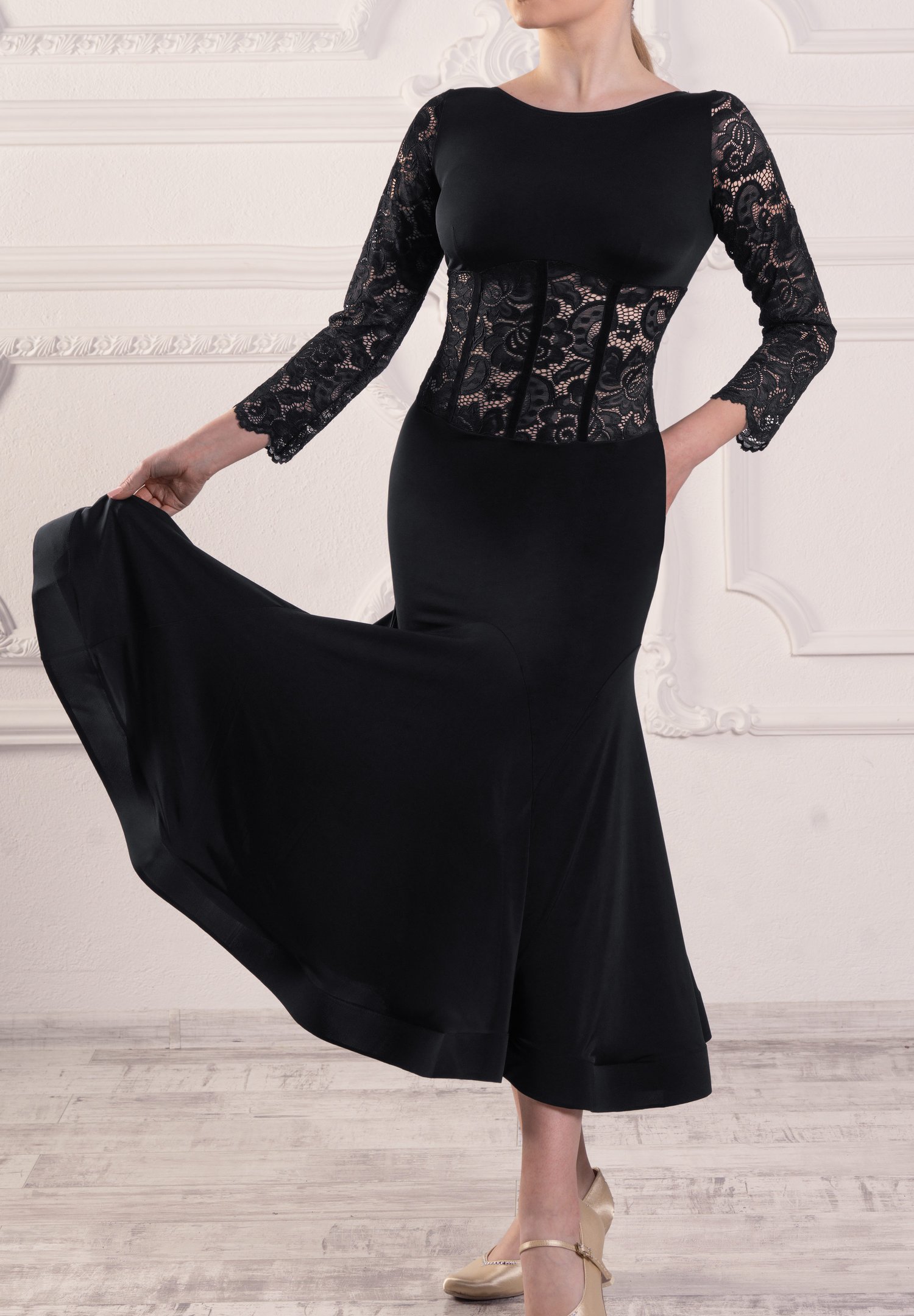 chinese dress ladies Emma Button Up Lace Tiered Maxi Dress