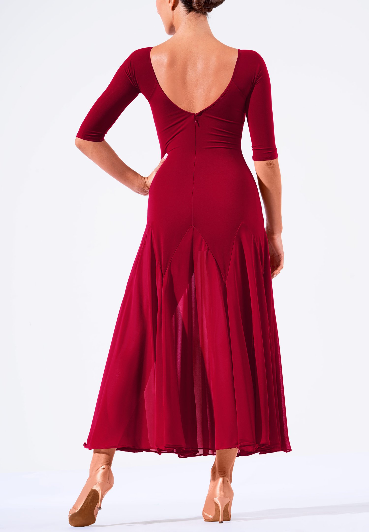 red dress ballroom Victoria Blitz Womens Ballroom Dress Blache