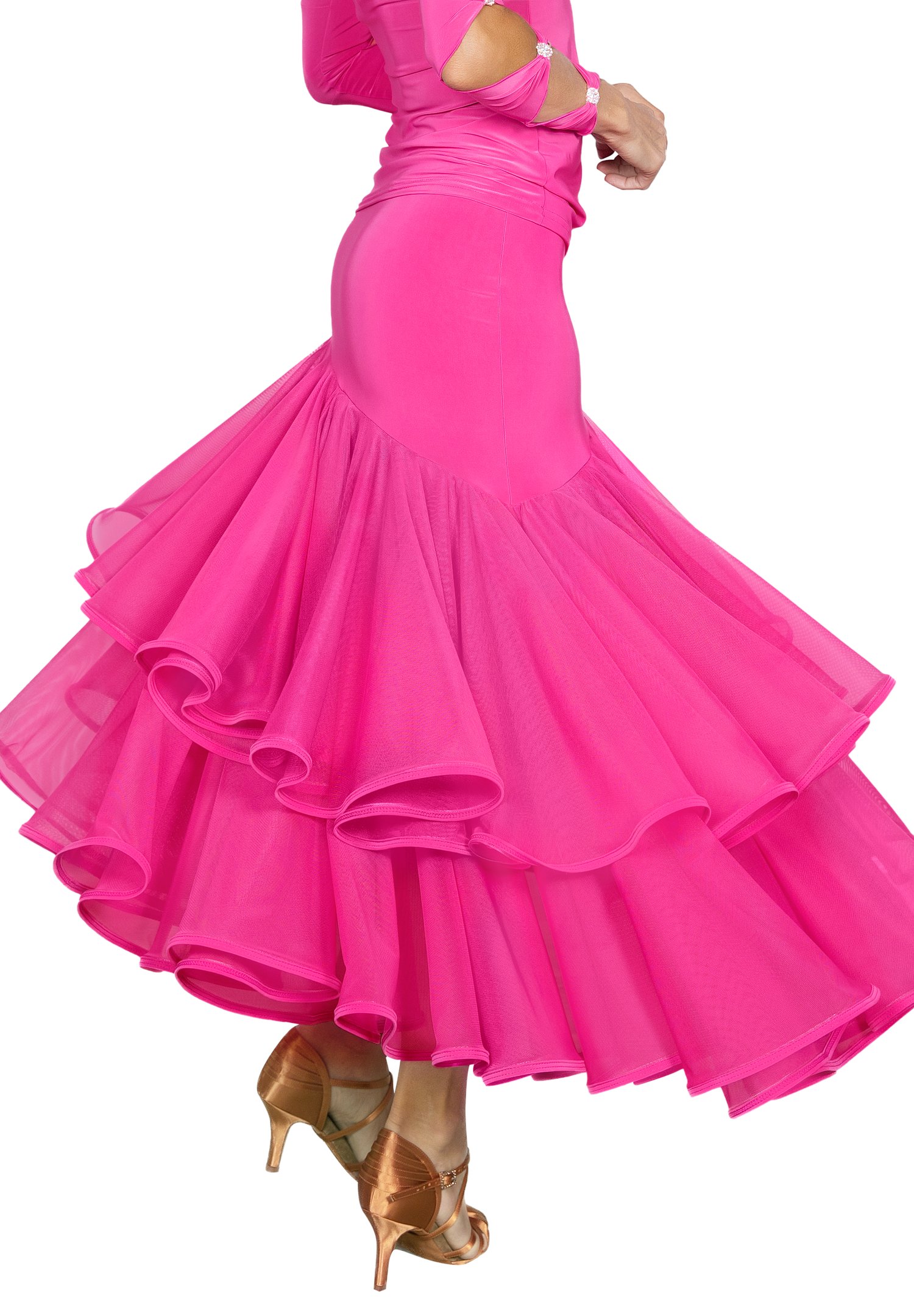 flamenco dress pink Rociera Flamenco Dance Skirt