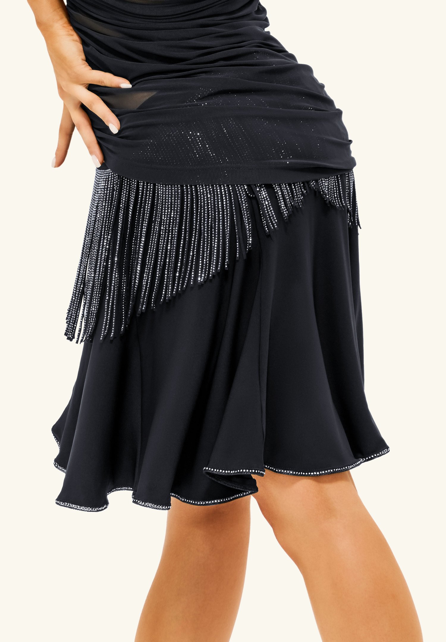 TDANCE Double Fringe Slit Skirt GL-0182 | Skirts