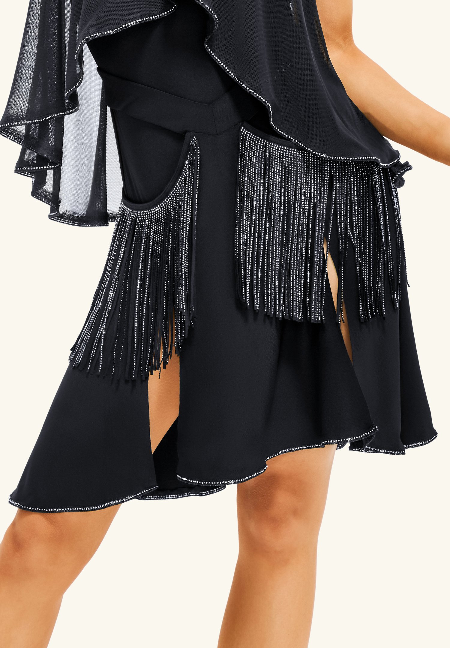 TDANCE Double Fringe Slit Skirt GL-0182 | Skirts