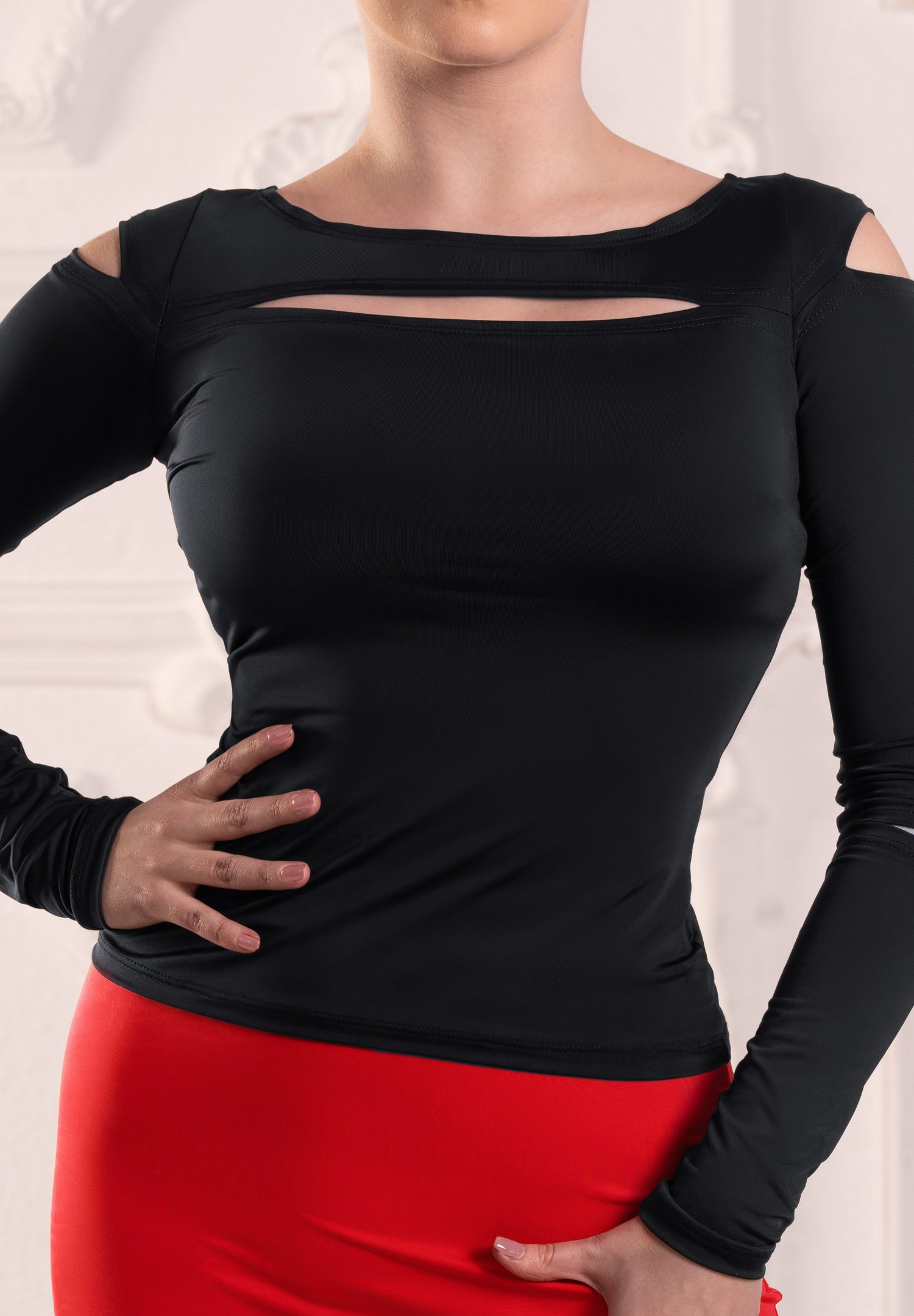 Dance Box Nina Slash Top P23120003 | Tops