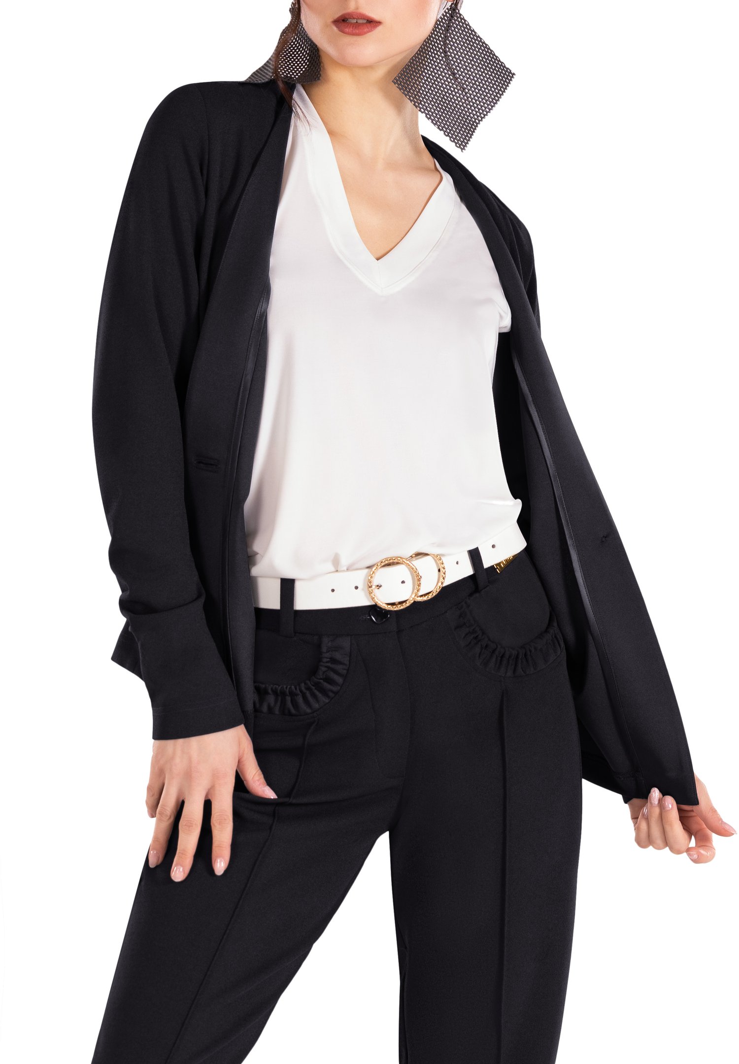 Maly Ladies collarless Jacket B201304 | Tops