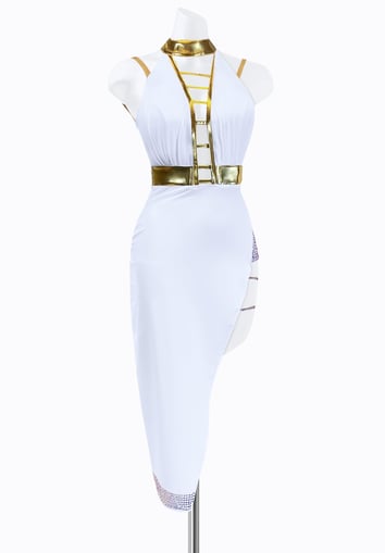 Gold Metal Latin Dress PR-L215242 | International Latin