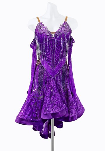 chinese dress ladies Elsie Purple Lace and Crepe Mini Dress (Archive Sale)