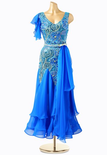 Swirling Flower Dance Dress VB-S22015 | American Smooth Swirling Flower Dance Dress VB-S22015 | American Smooth
