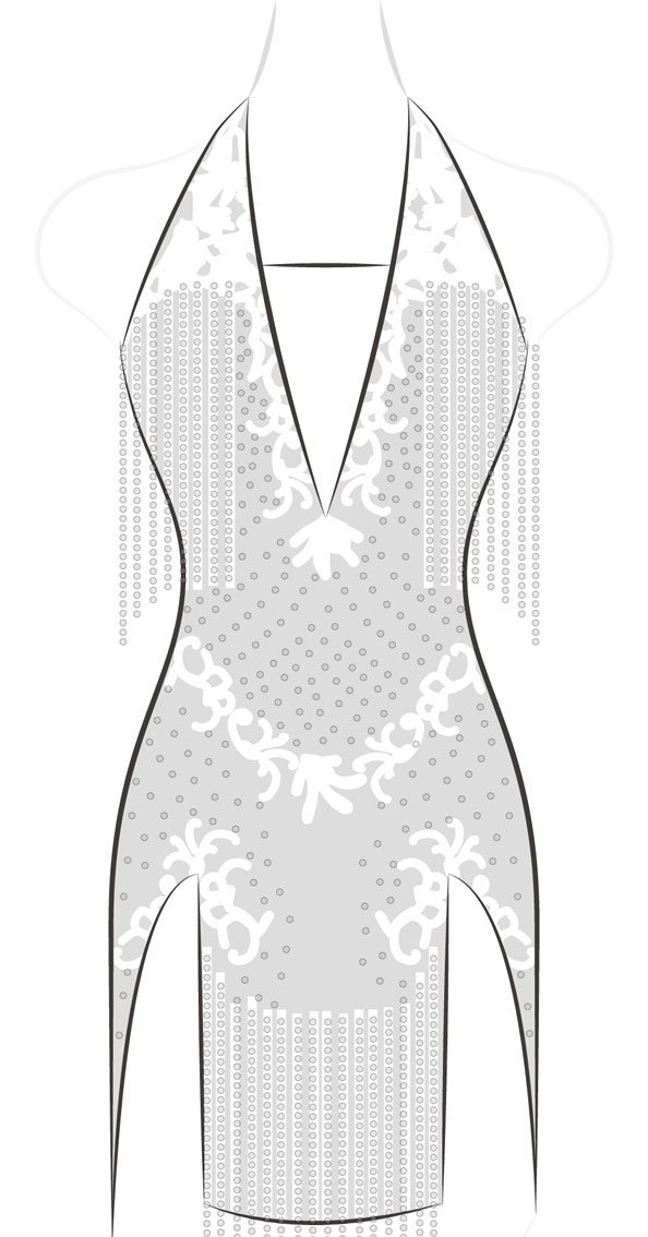 Amazon Mesh Latin Dress PR-L225130 | International Latin Amazon Mesh Latin Dress PR-L225130 | International Latin