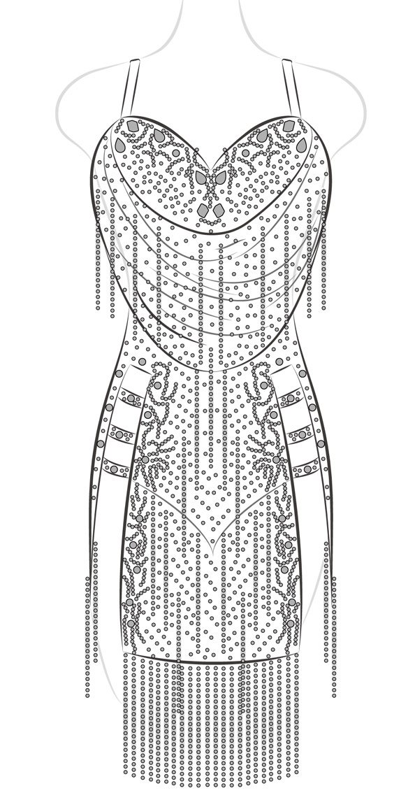 Amazon Shine Latin Dress PR-L225170 | International Latin