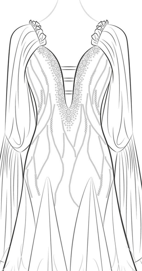 ruched dress sketch Slip Dress Technical Drawing, Ruched Dress Flat Sketch, Tie Detail Dress  Drawing, Bundle Fashion Design Template, Women Clothing Vectors