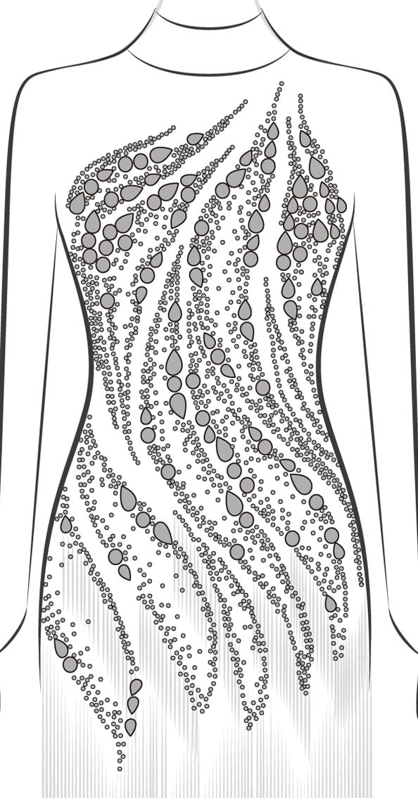 Desert Flame Latin Dress AD-L2942 | International Latin
