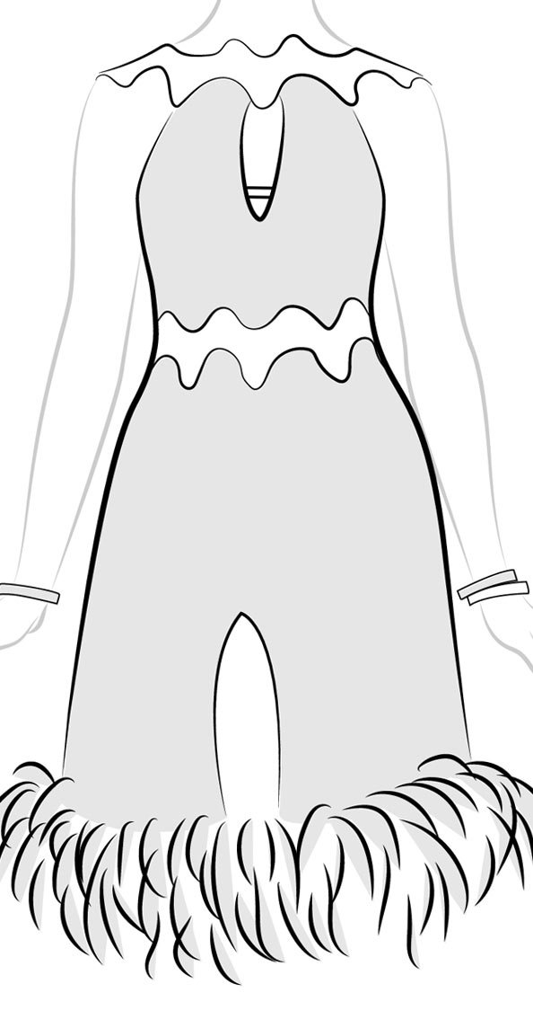 rhythm dress design drawing Rhythm Dress Design Sketch