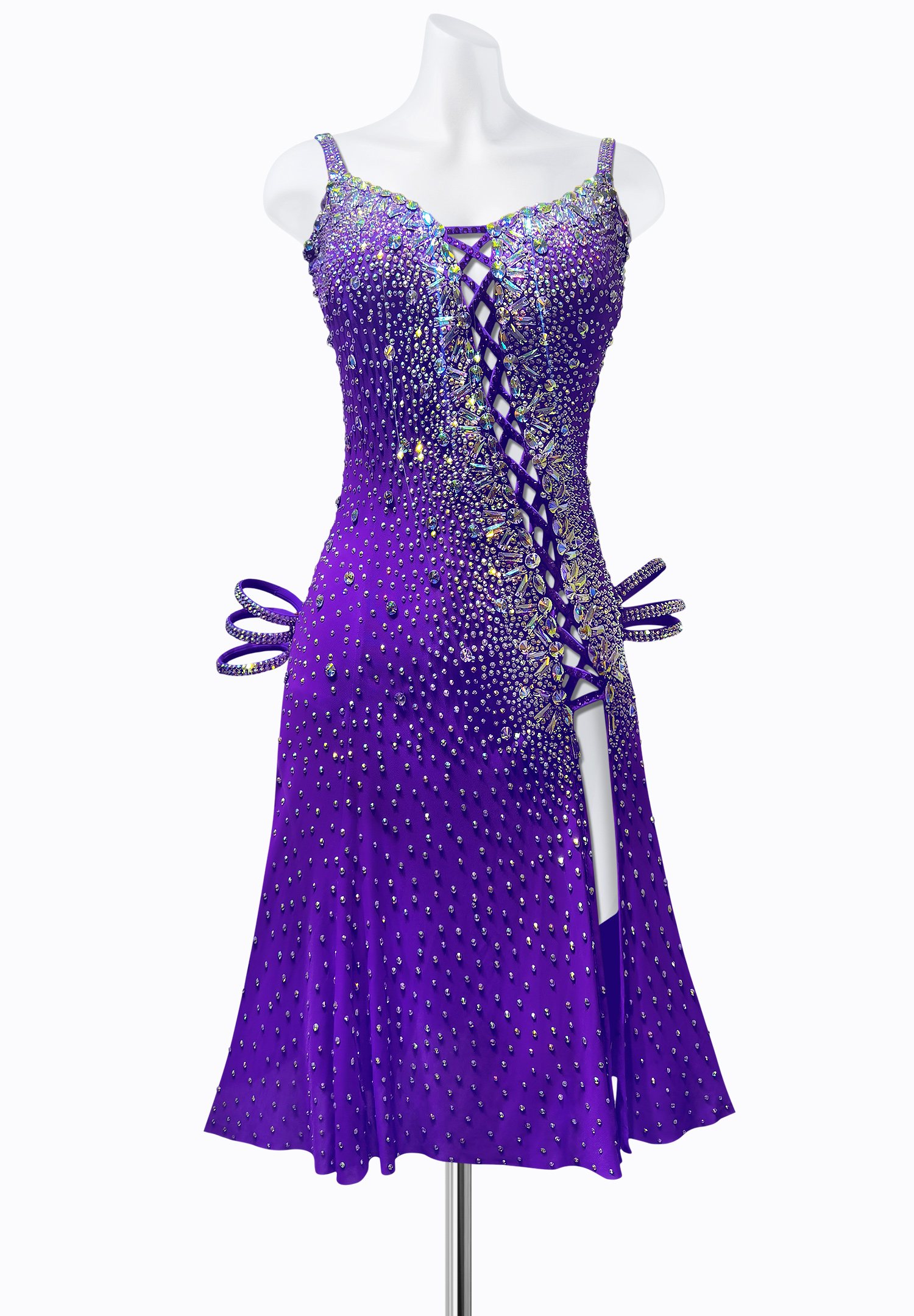 Amethyst Crystal Latin Dress AM-L3421