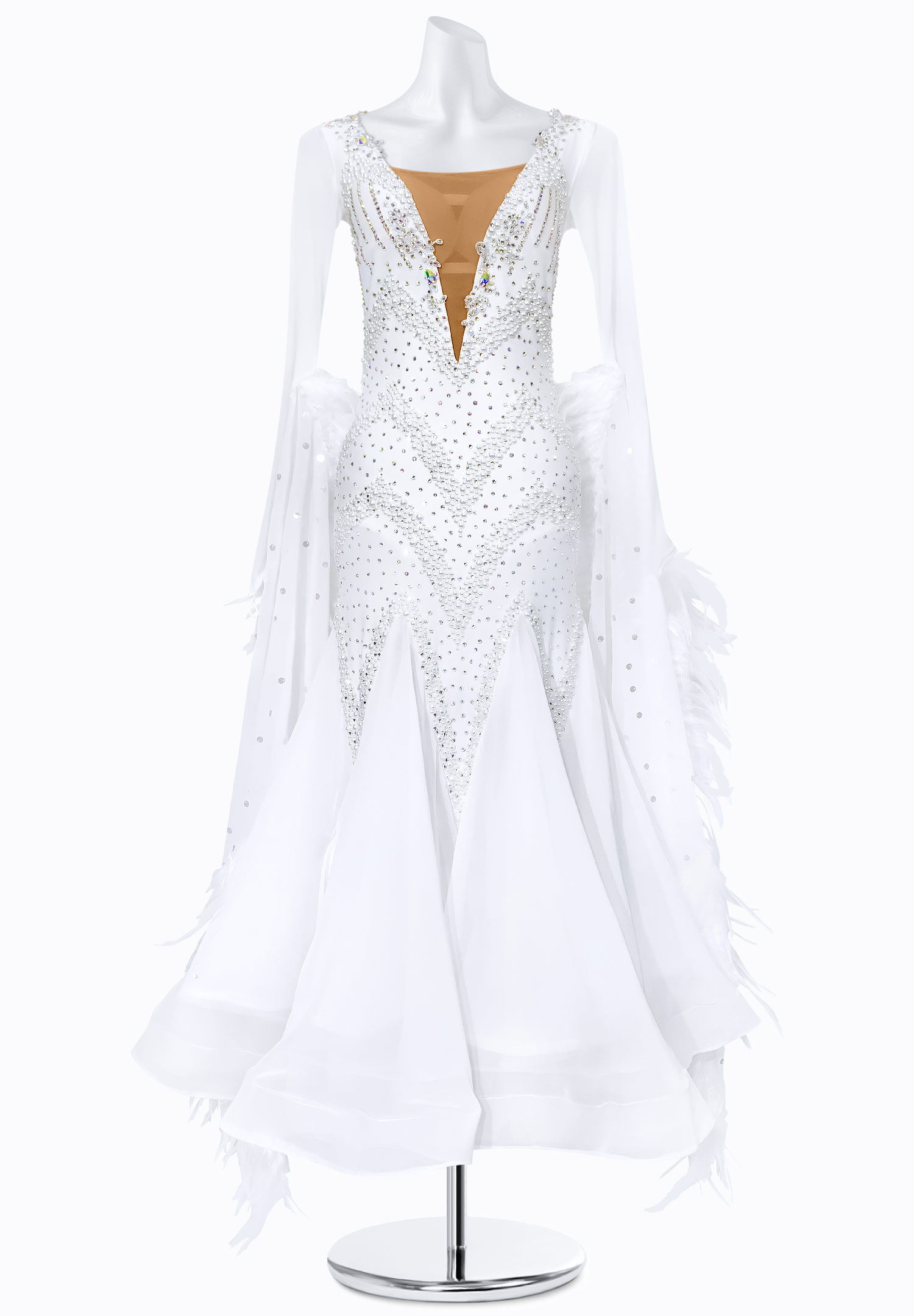 Twirling Dove Ballroom Gown BS-B250116