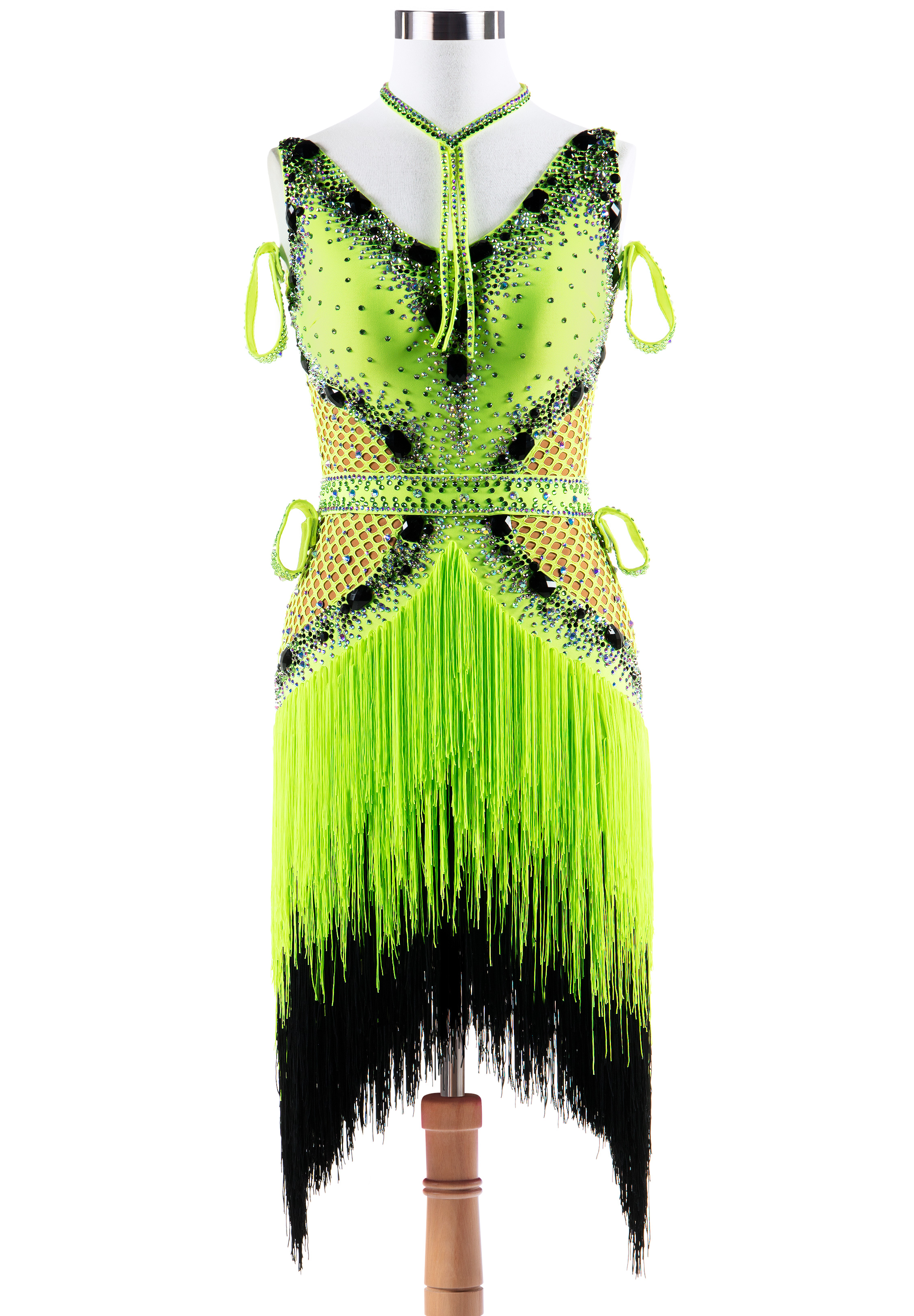 Bejeweled Fringe Latin Rhythm Dance Dress VN-L5336