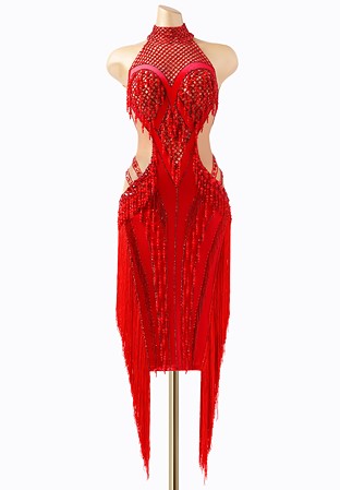 Blazing Mesh Latin Costume AD-L2907