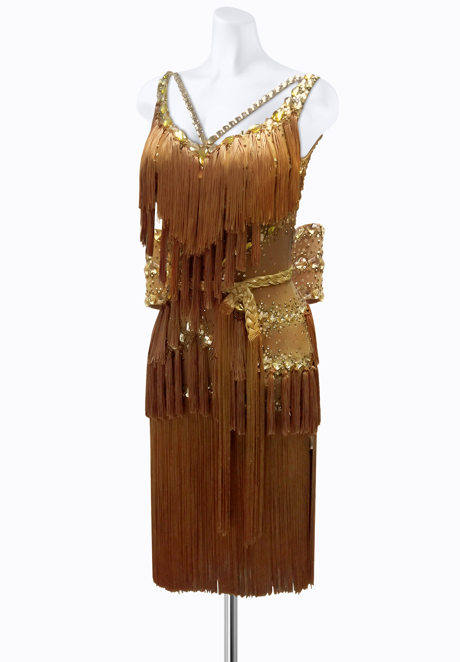 Braided Fringe Latin Dress AM-L3228