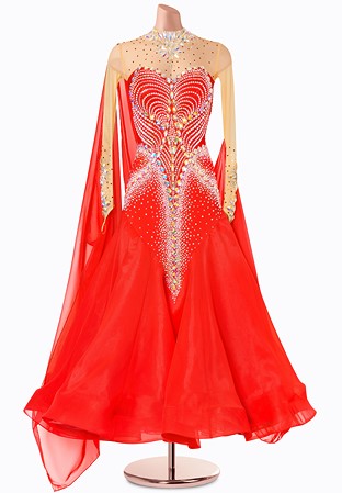 Crimson Sway Ballroom Gown MF-B0458