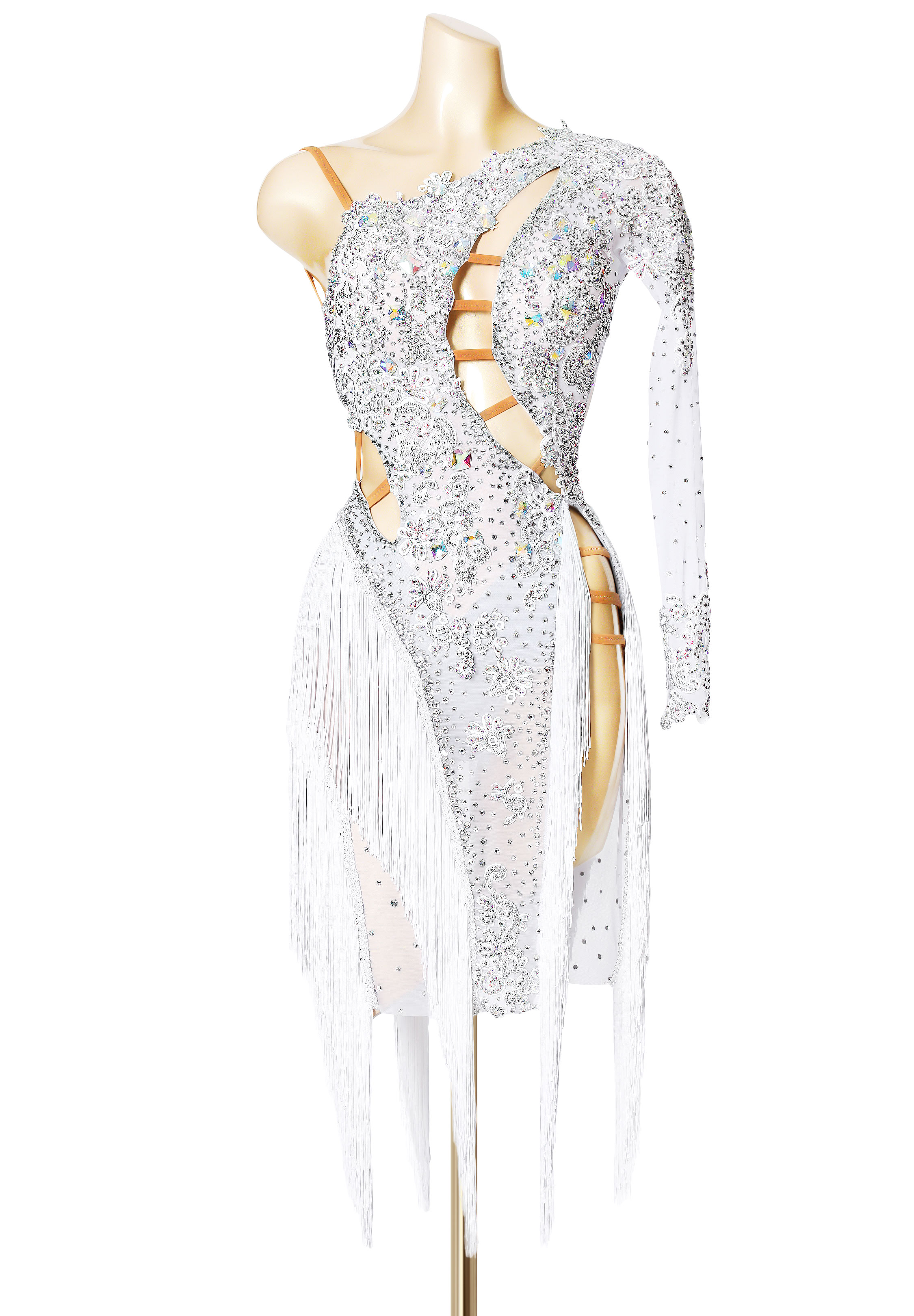 Crystal Fringe Wave Latin Gown PC-WL19051