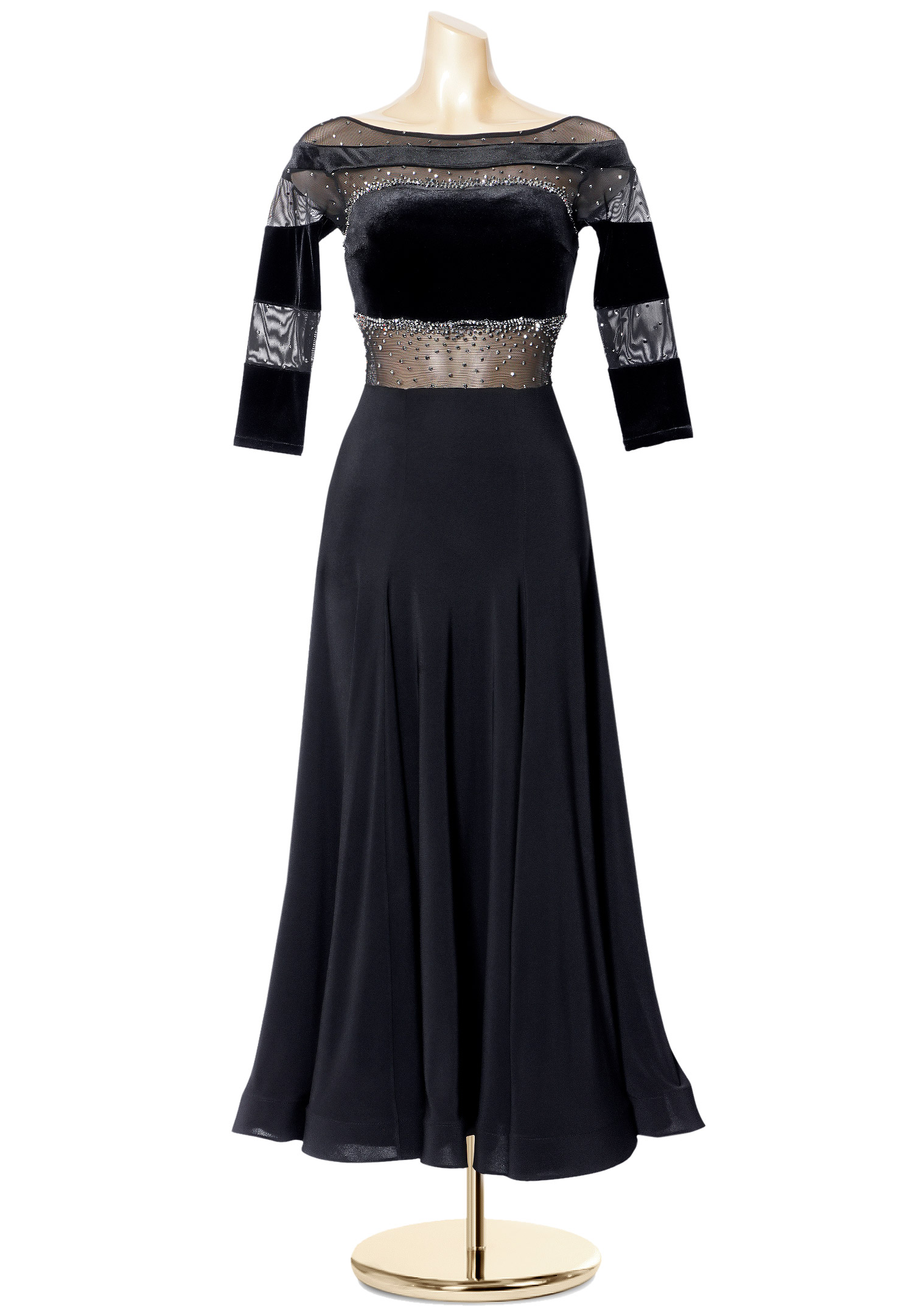 Crystal Horizontal Lined Dance Gown PC-ED19060
