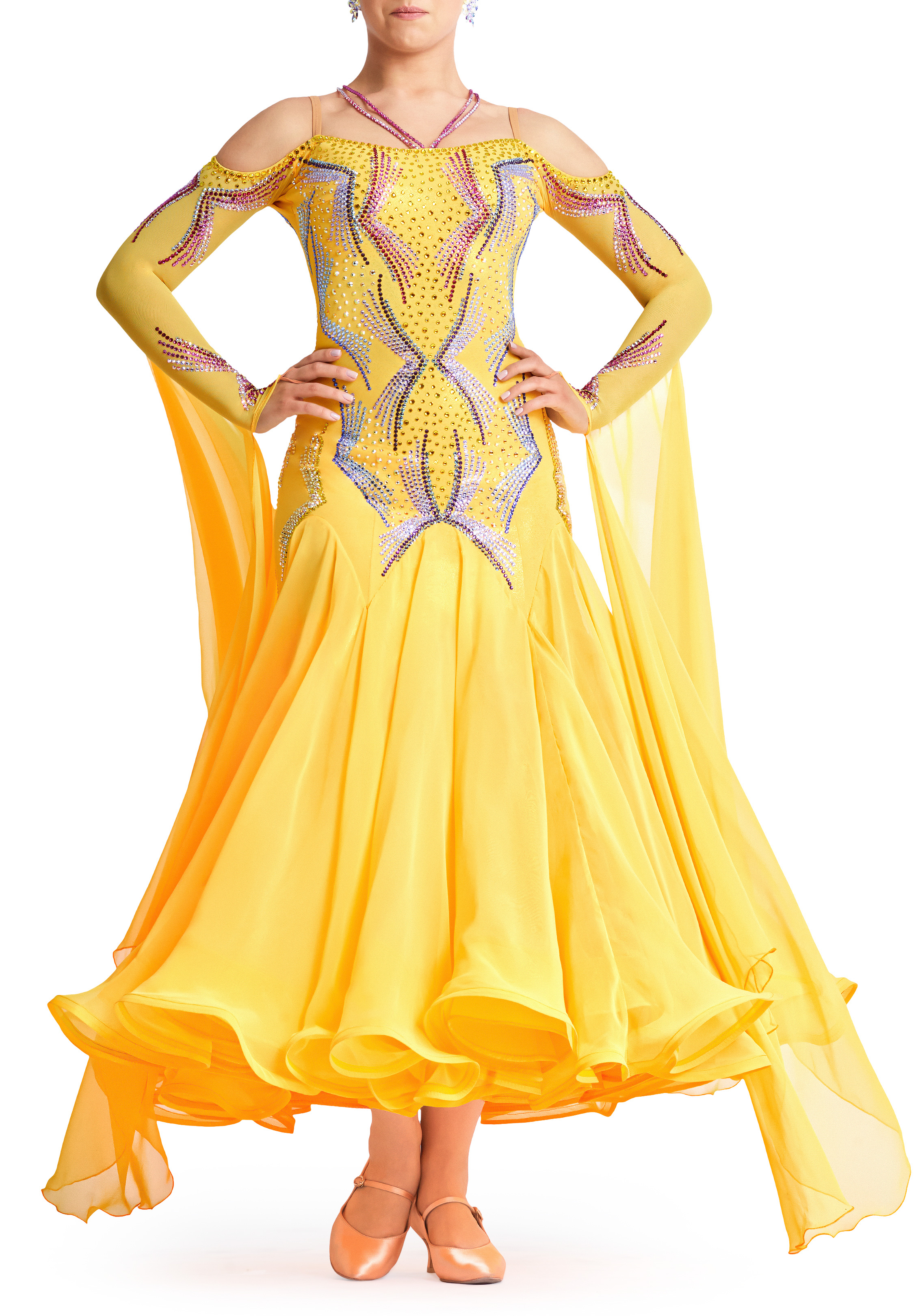 Crystal Kaleidoscope Ballroom Dance Gown PC-WB21001