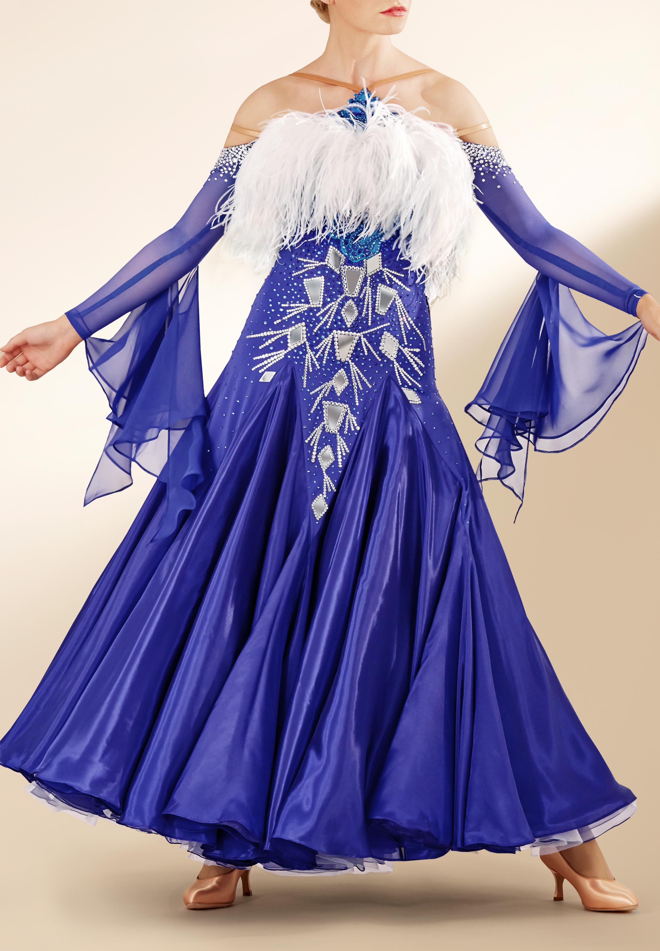 Crystal Reflection Ballroom Competition Gown PC-WB19096