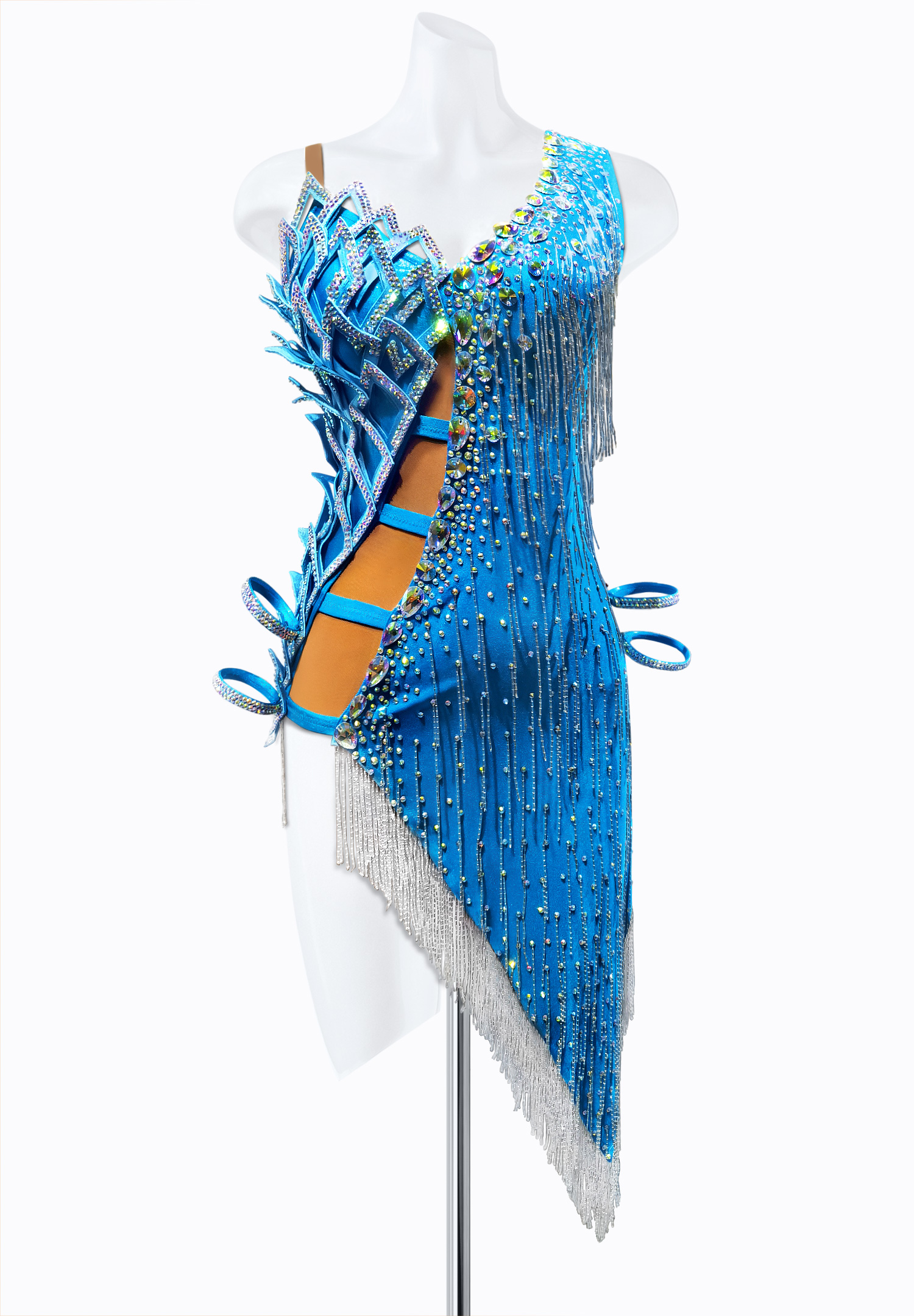 Diamond Applique Latin Dress AM-L3641