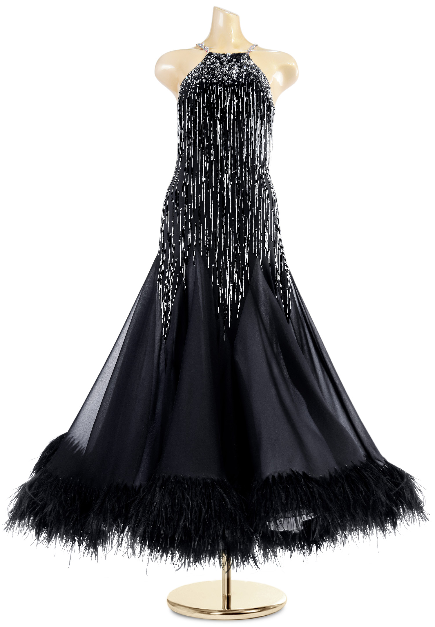 Dramatic Reverse Ballroom Performance Dress PC-WB18028