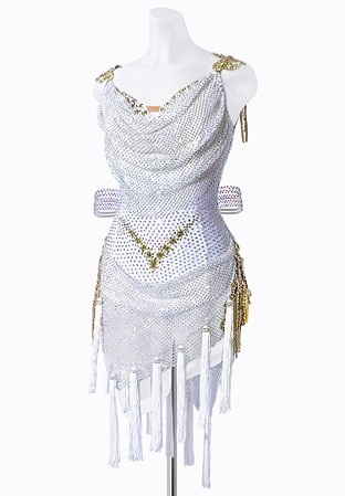 Draped Tassel Latin Dress JT-L2217