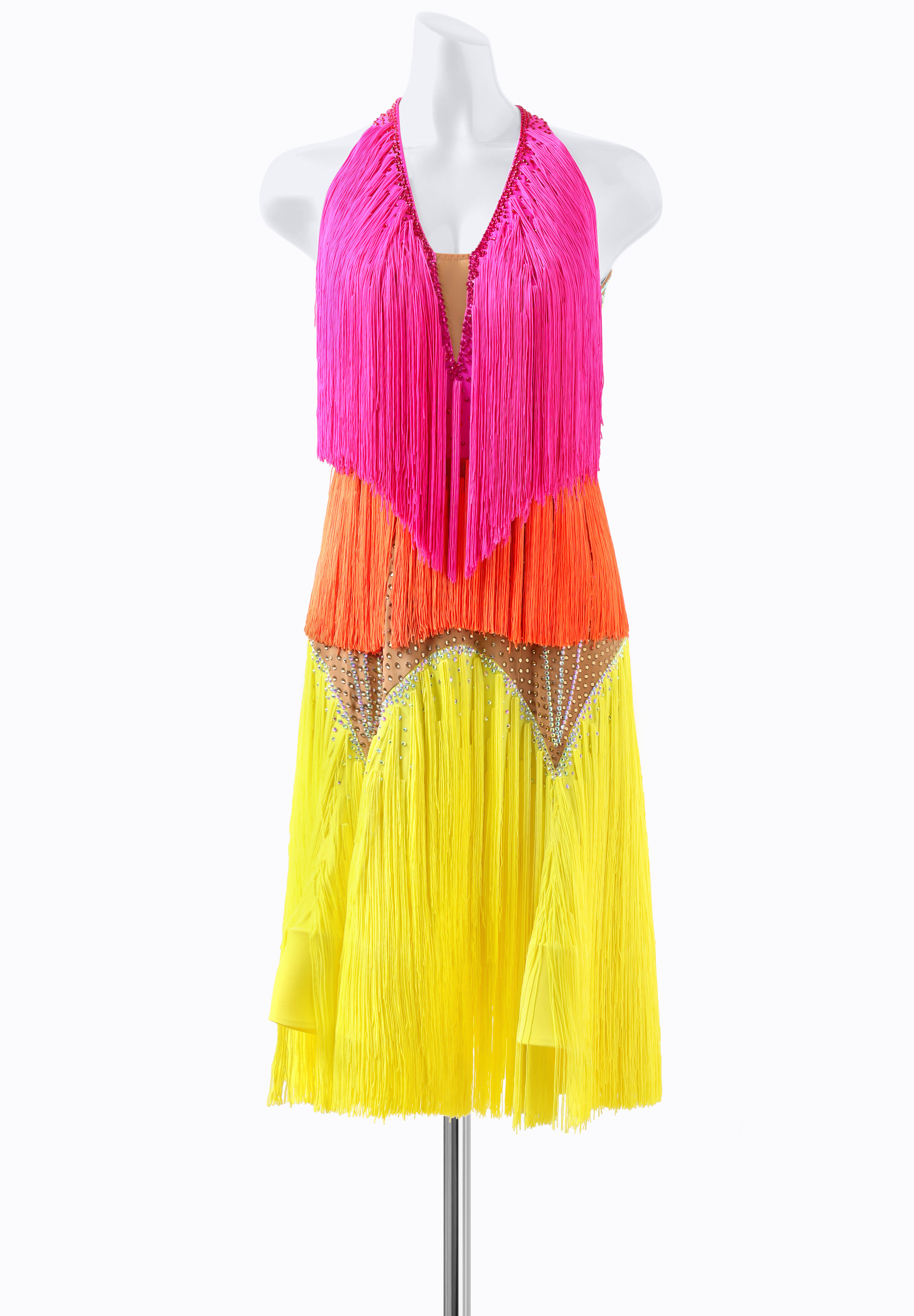 Electric Fringe Latin Dress PR-L240059A