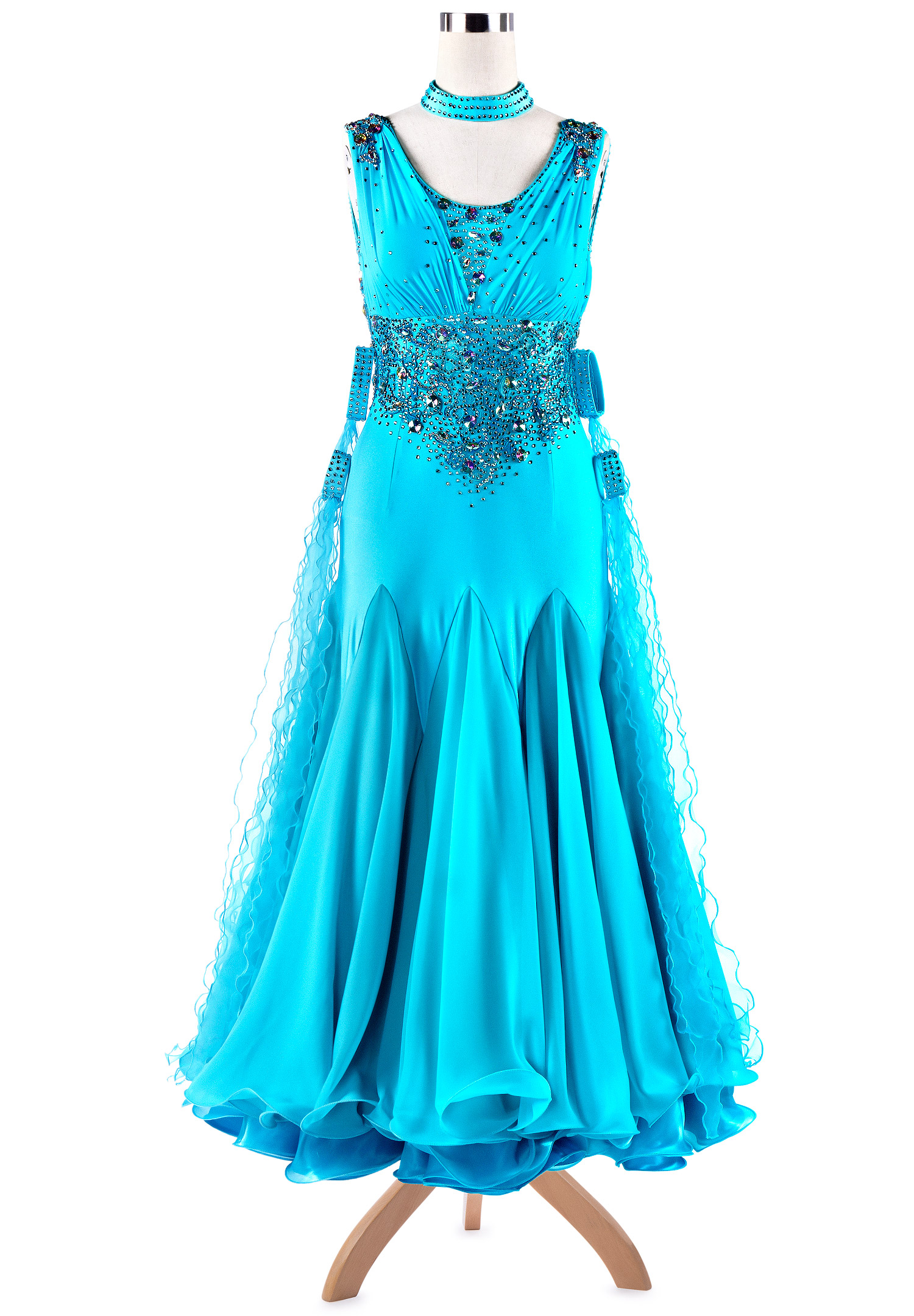 Empire Waist Sparkle Ballroom Smooth Competition Dress VN-A5262