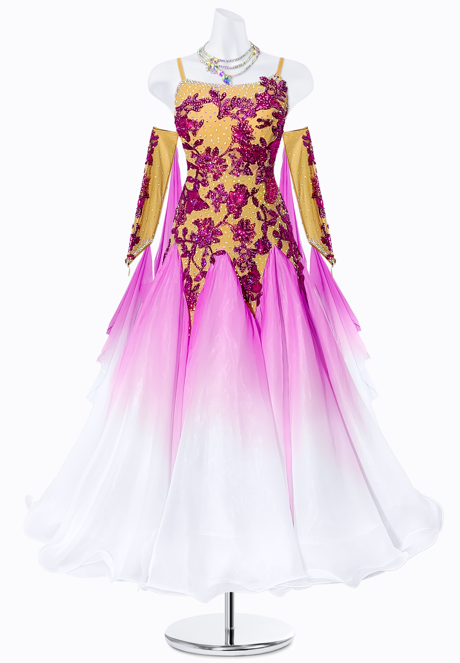 Faded Sequin Ballroom Gown JT-B4997