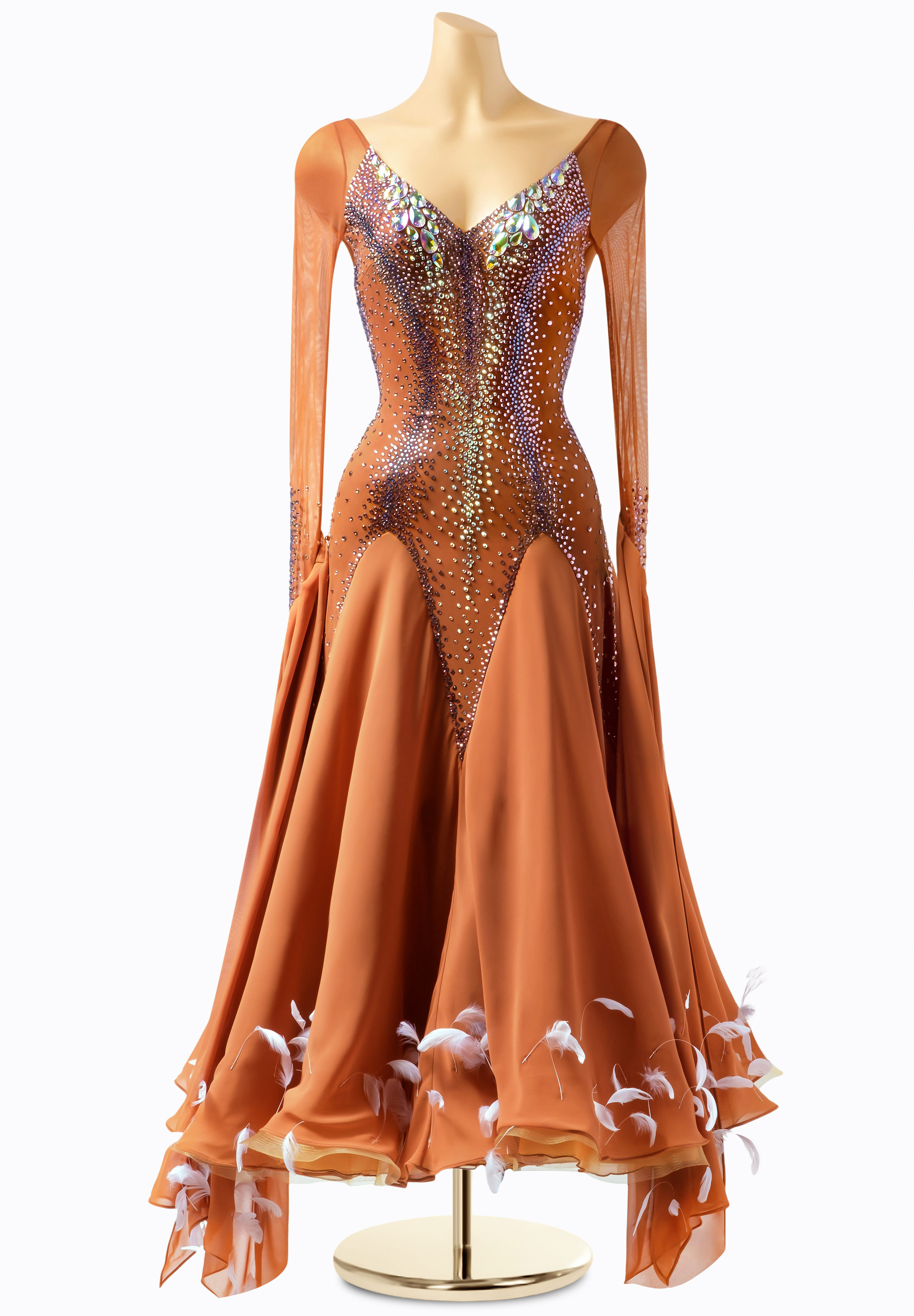 Fancy Feather Ballroom Costume PC-DSB22510